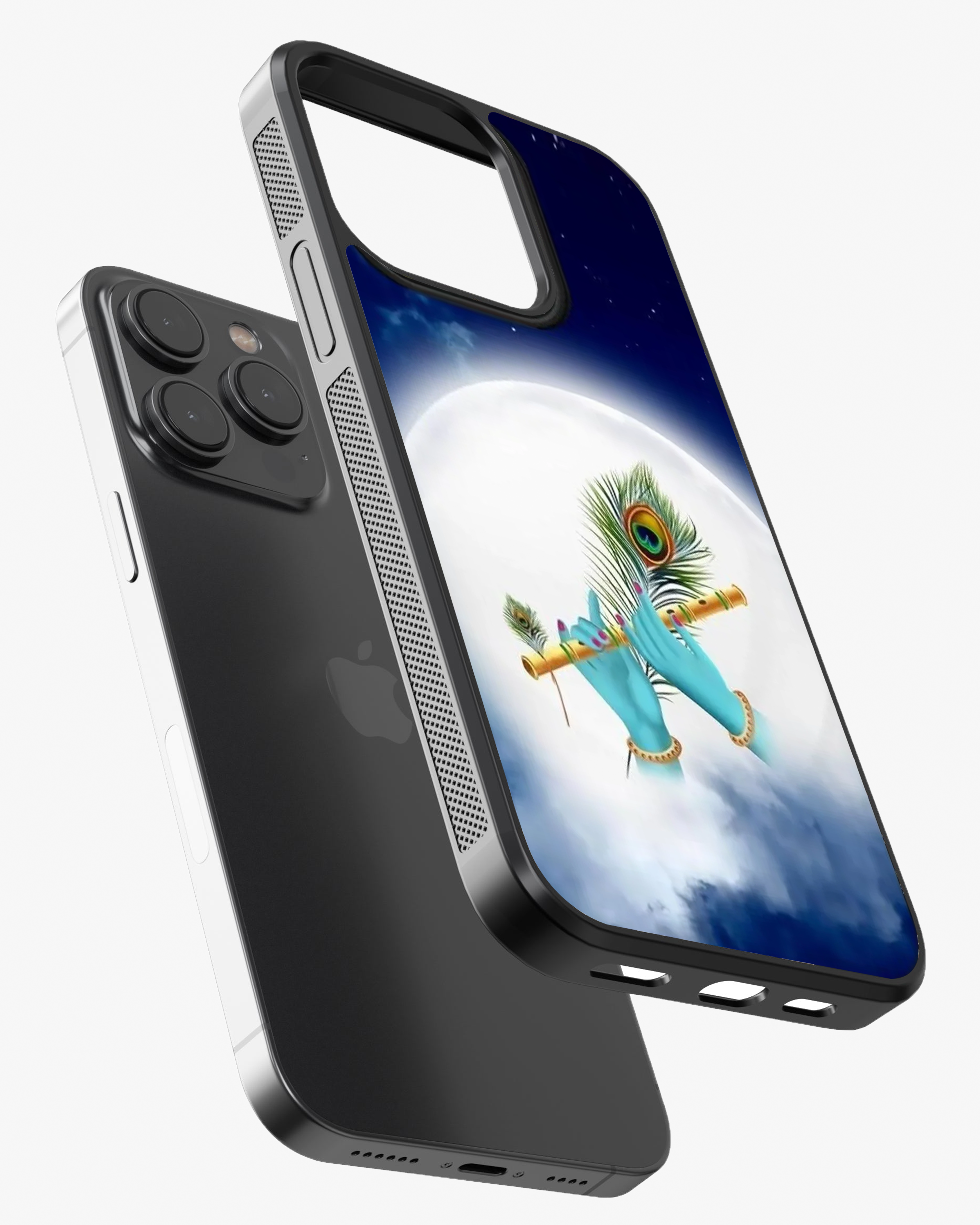 Lord Krishna Printed Glass Case