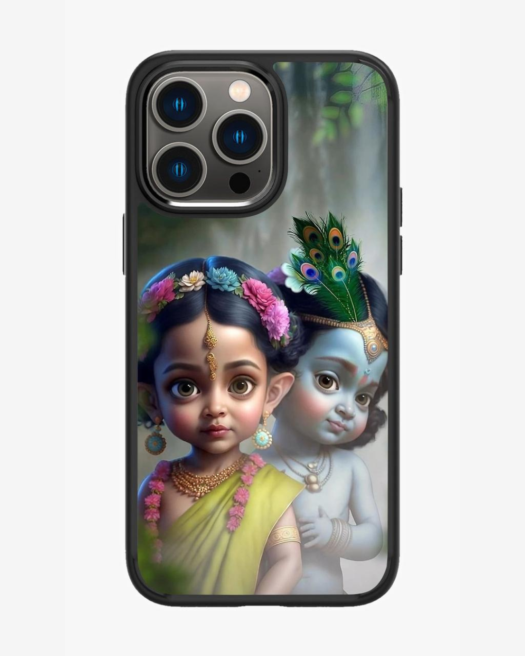 Radha Krishna Printed Glass Case