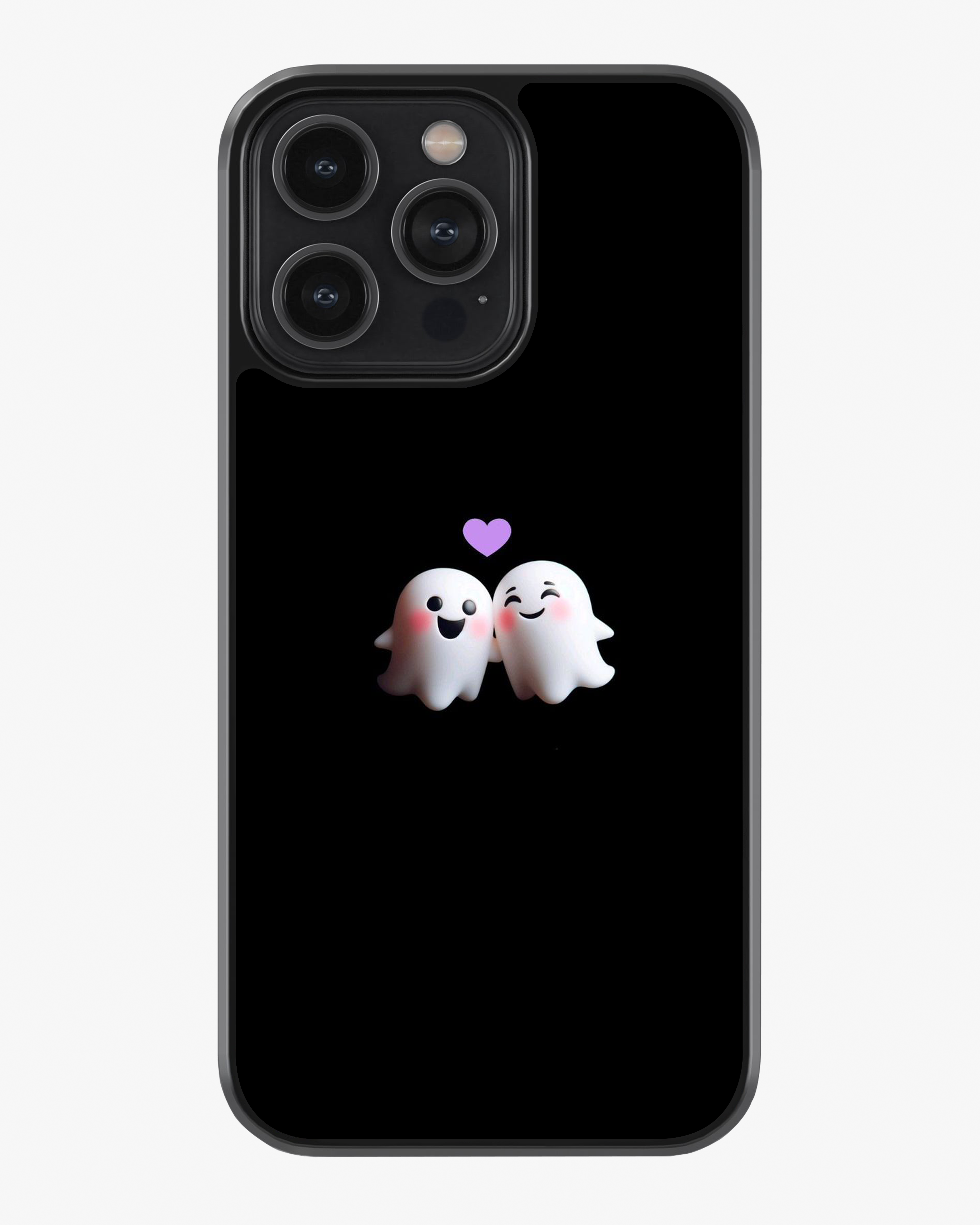 Cute Ghost Couple Love Glass Case