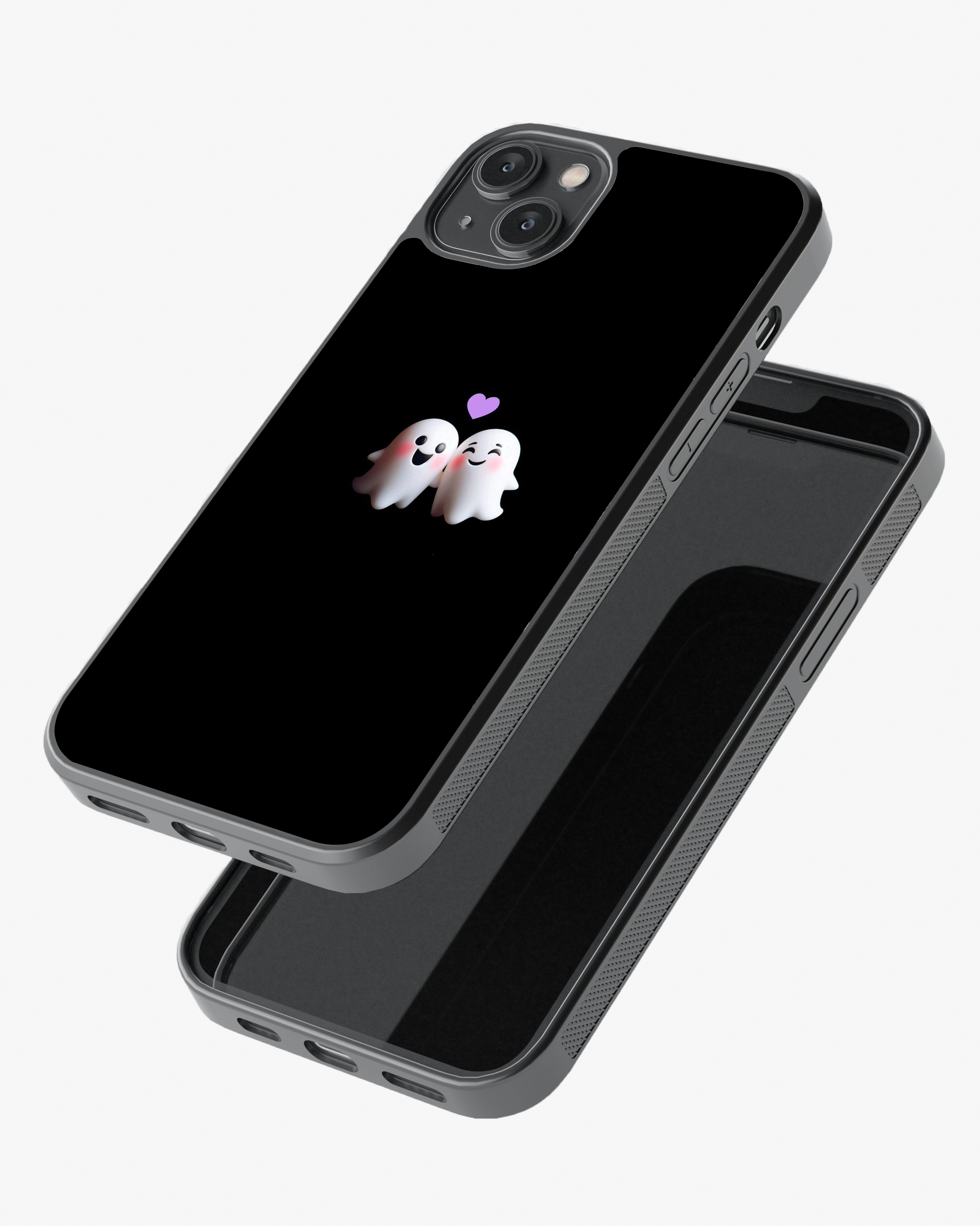 Cute Ghost Couple Love Glass Case