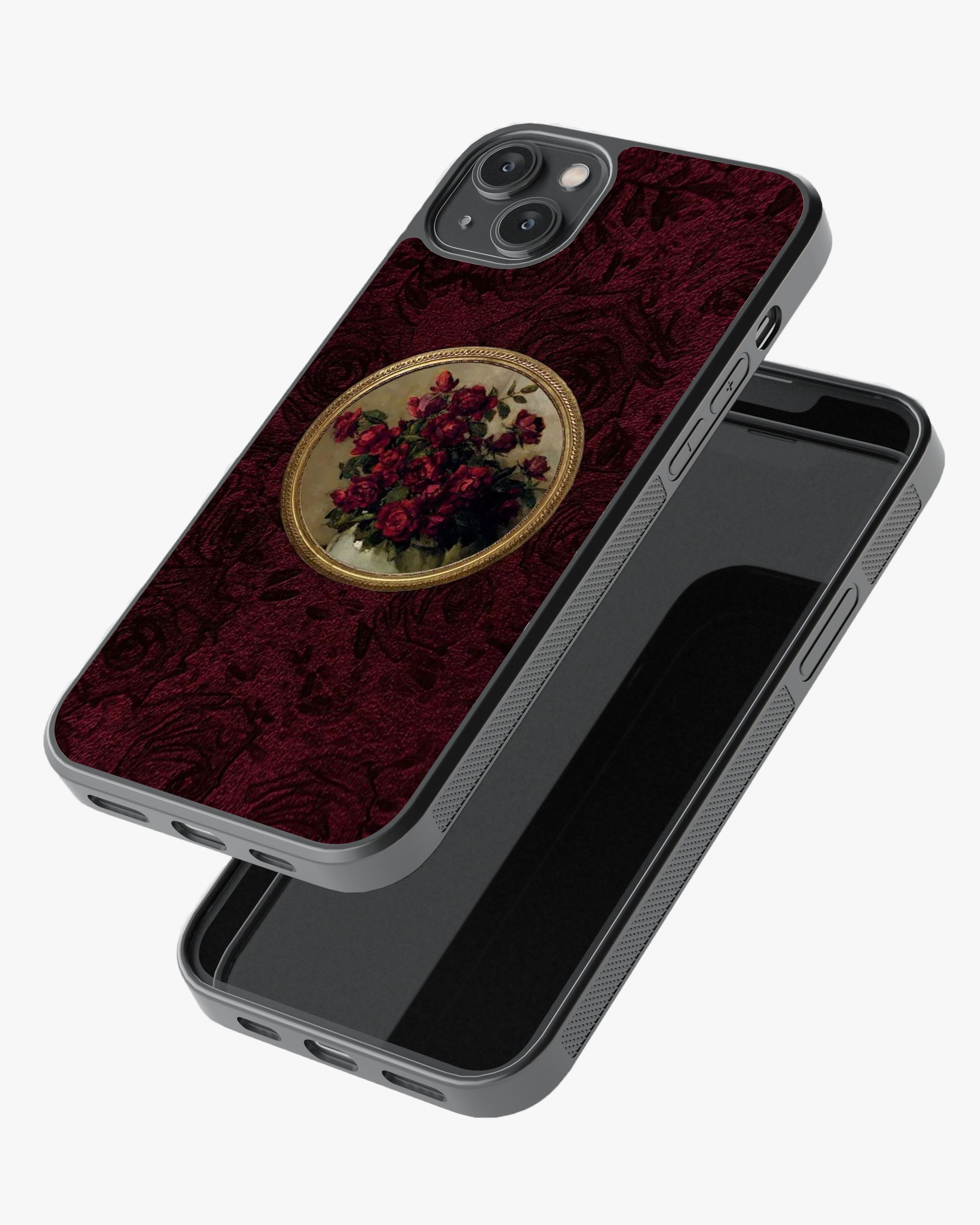 Vintage Red Roses – Royal Floral Art Premium Phone Cover Glass Case