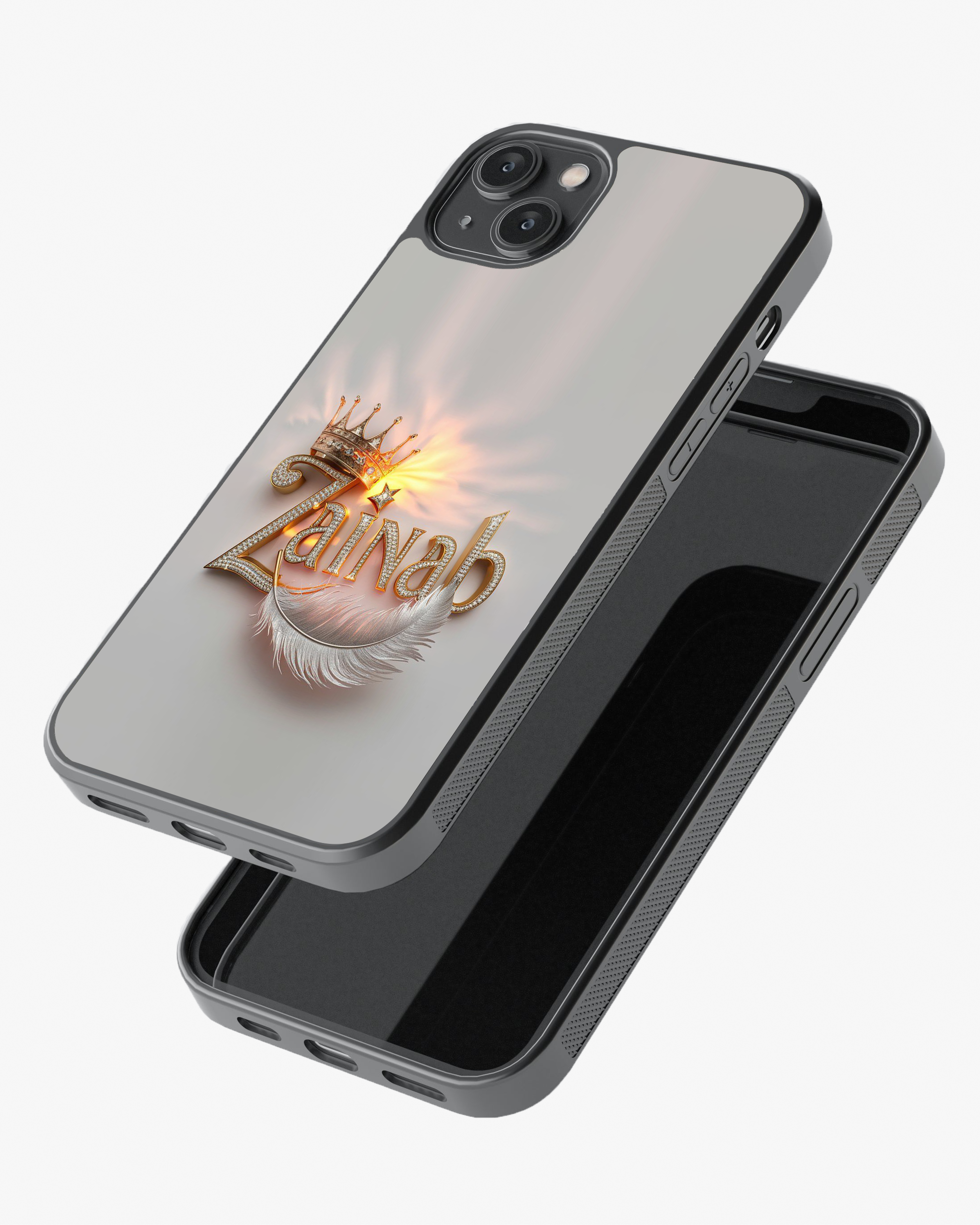 Royal Crown Name Glass Case