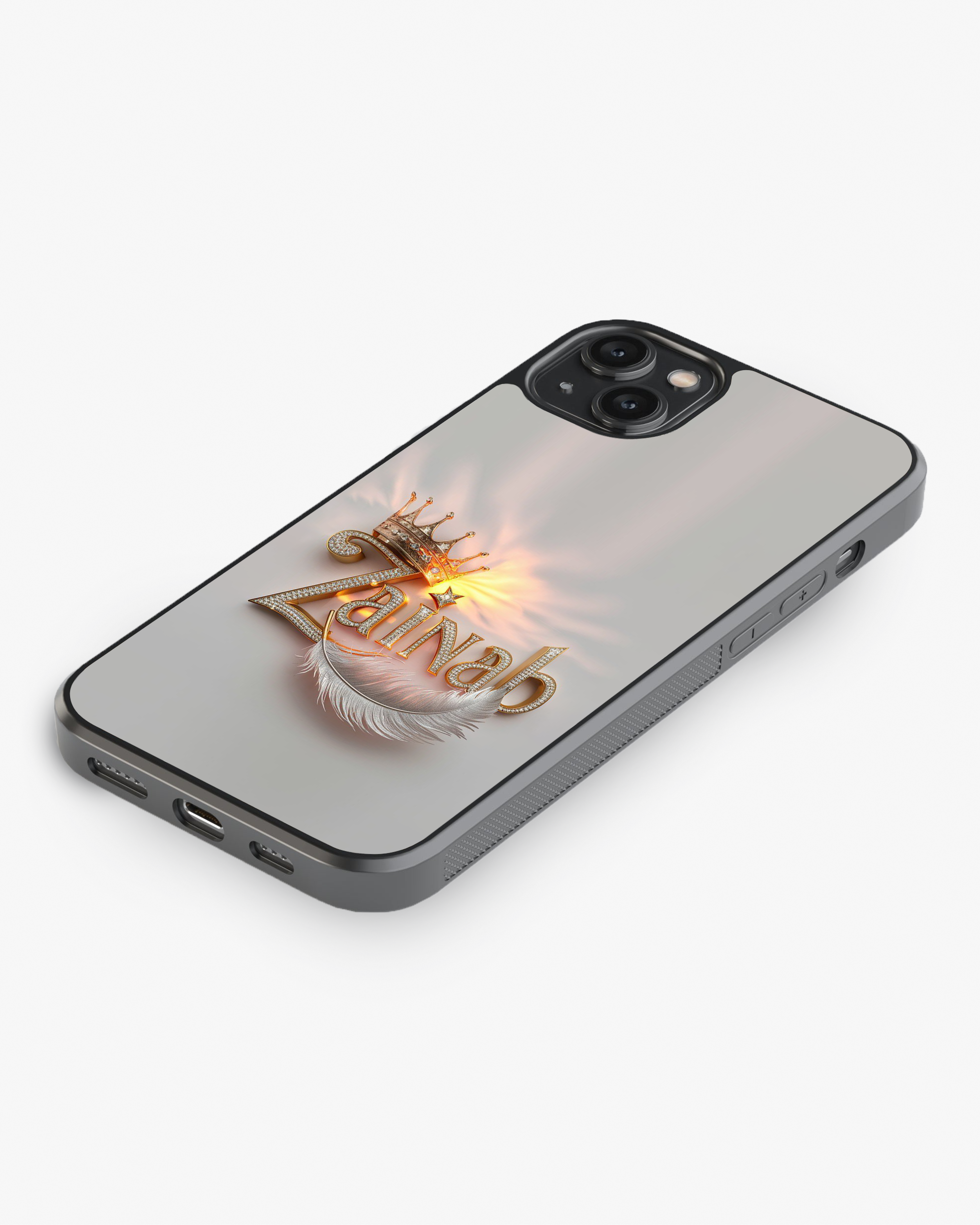 Royal Crown Name Glass Case