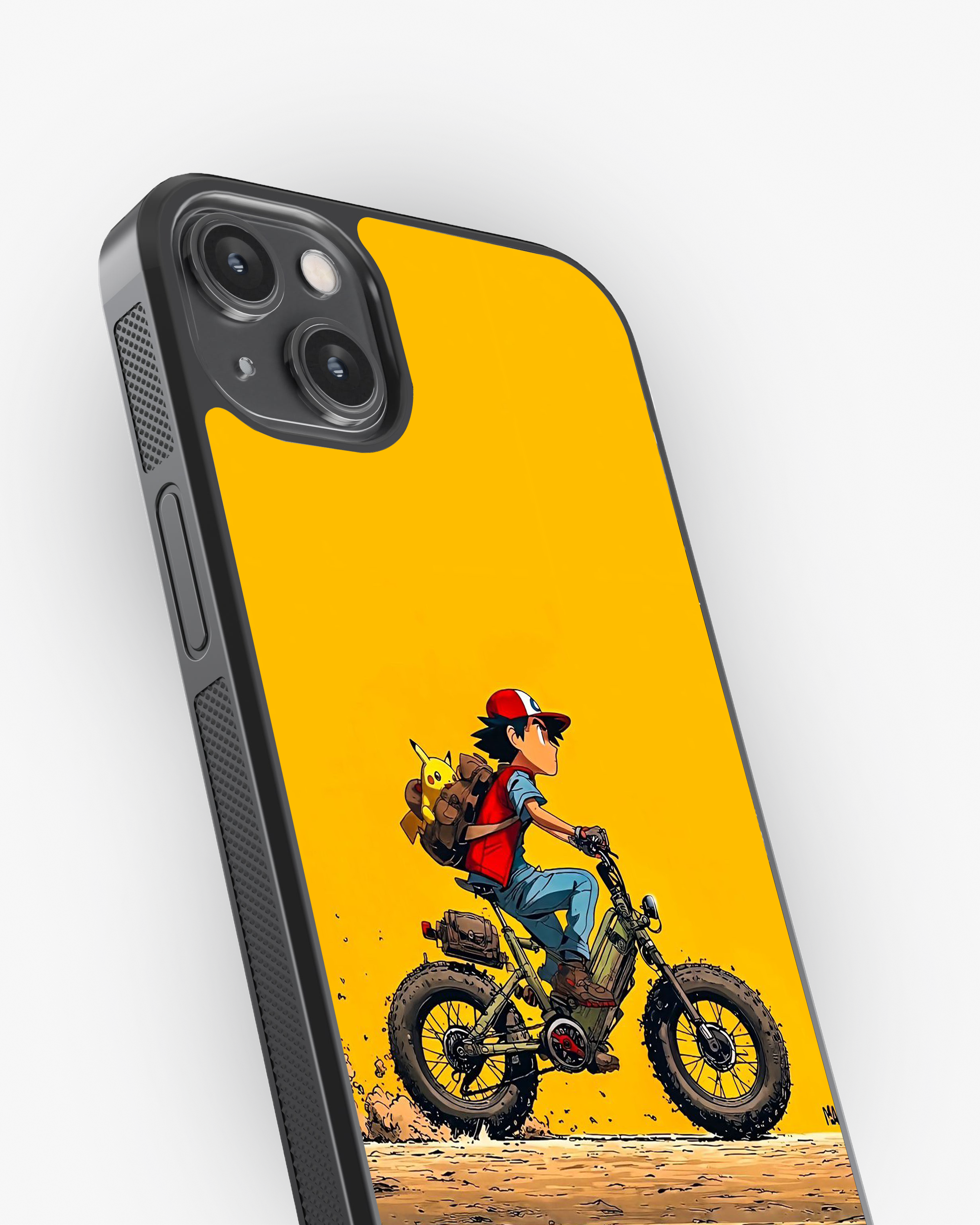 Pikachu & Rider Adventure Phone Cover Glass Case
