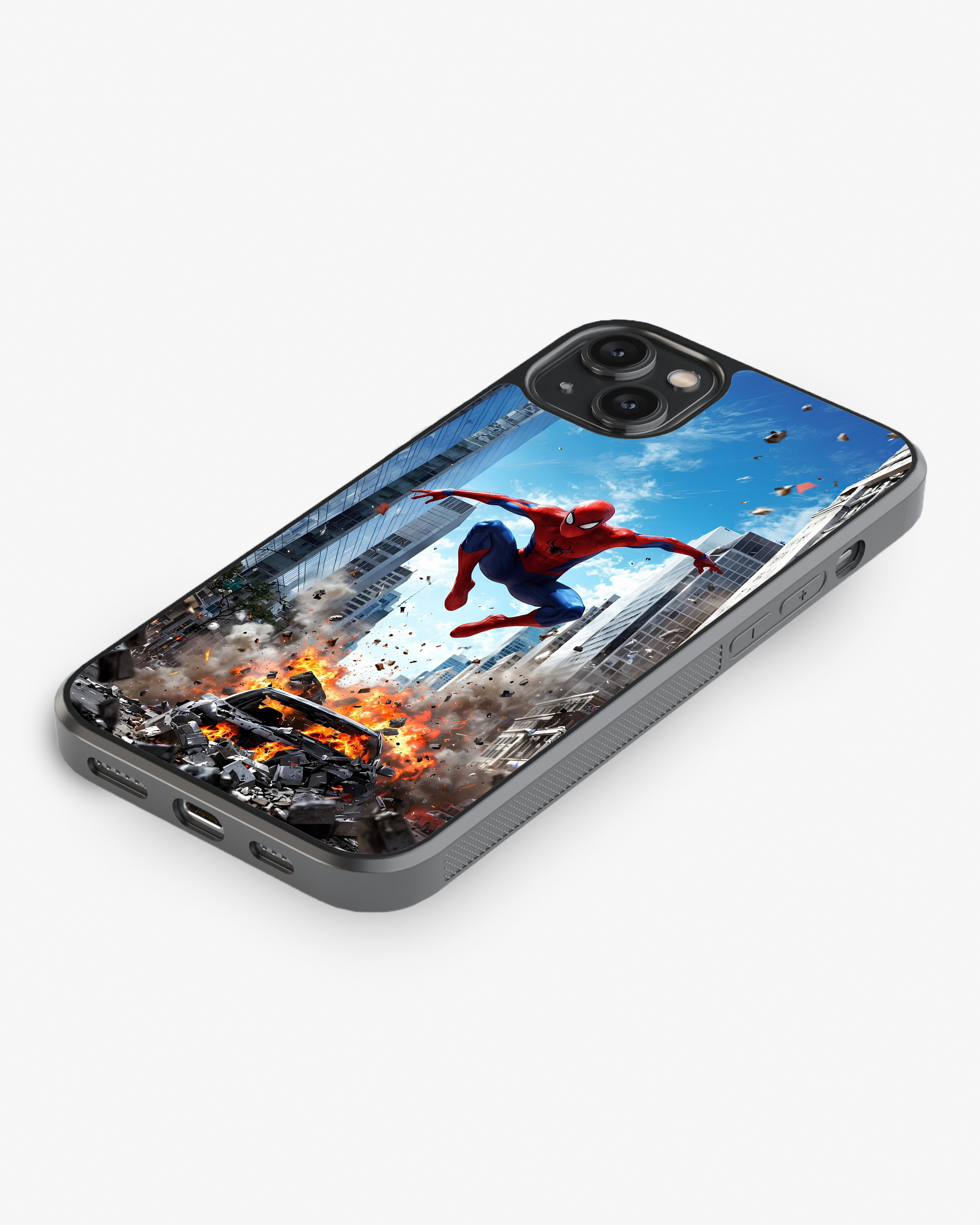 Action Superhero Explosion Mobile Cover Glass Case