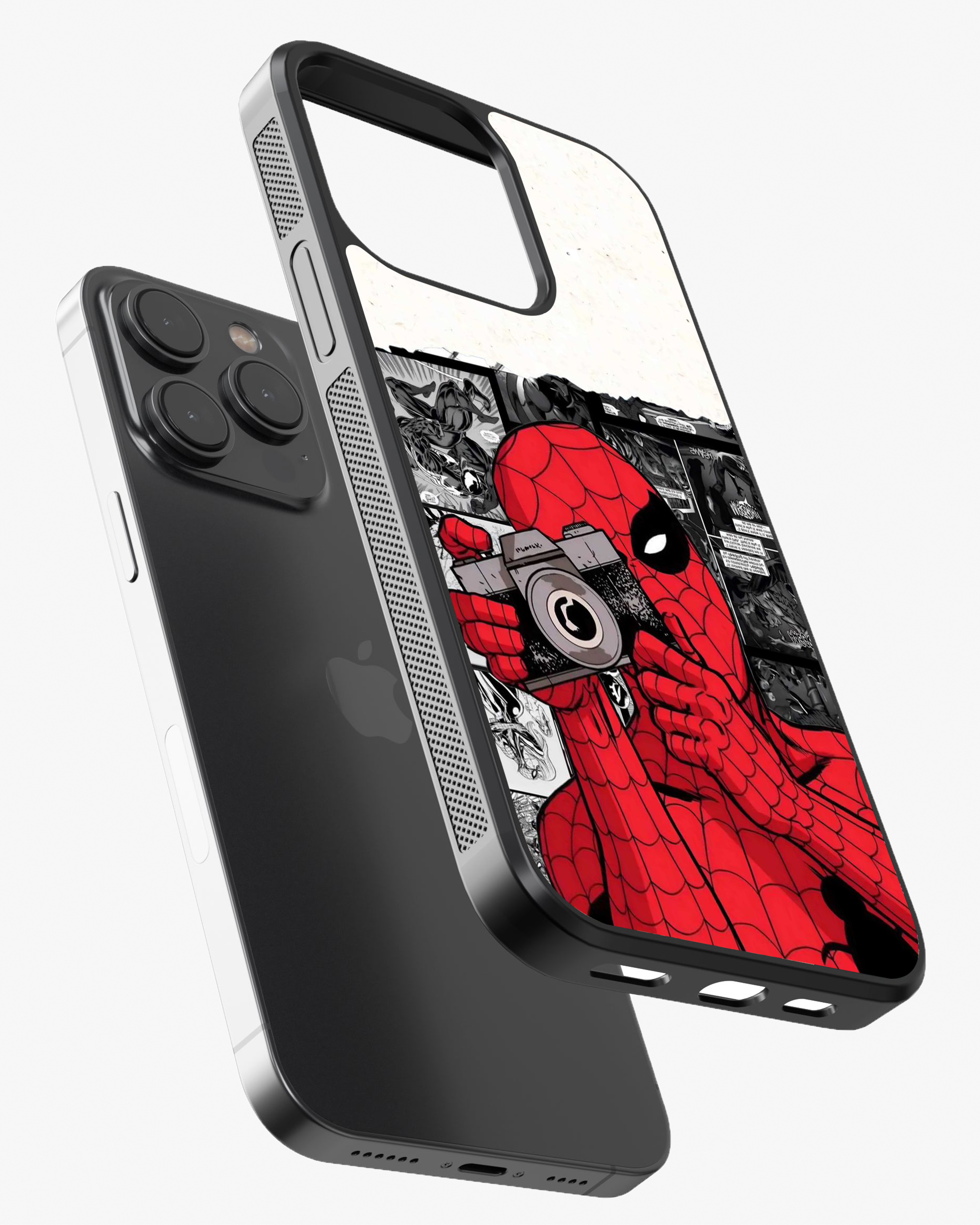 Spider-Man Comic Photography Phone Cover Glass Case