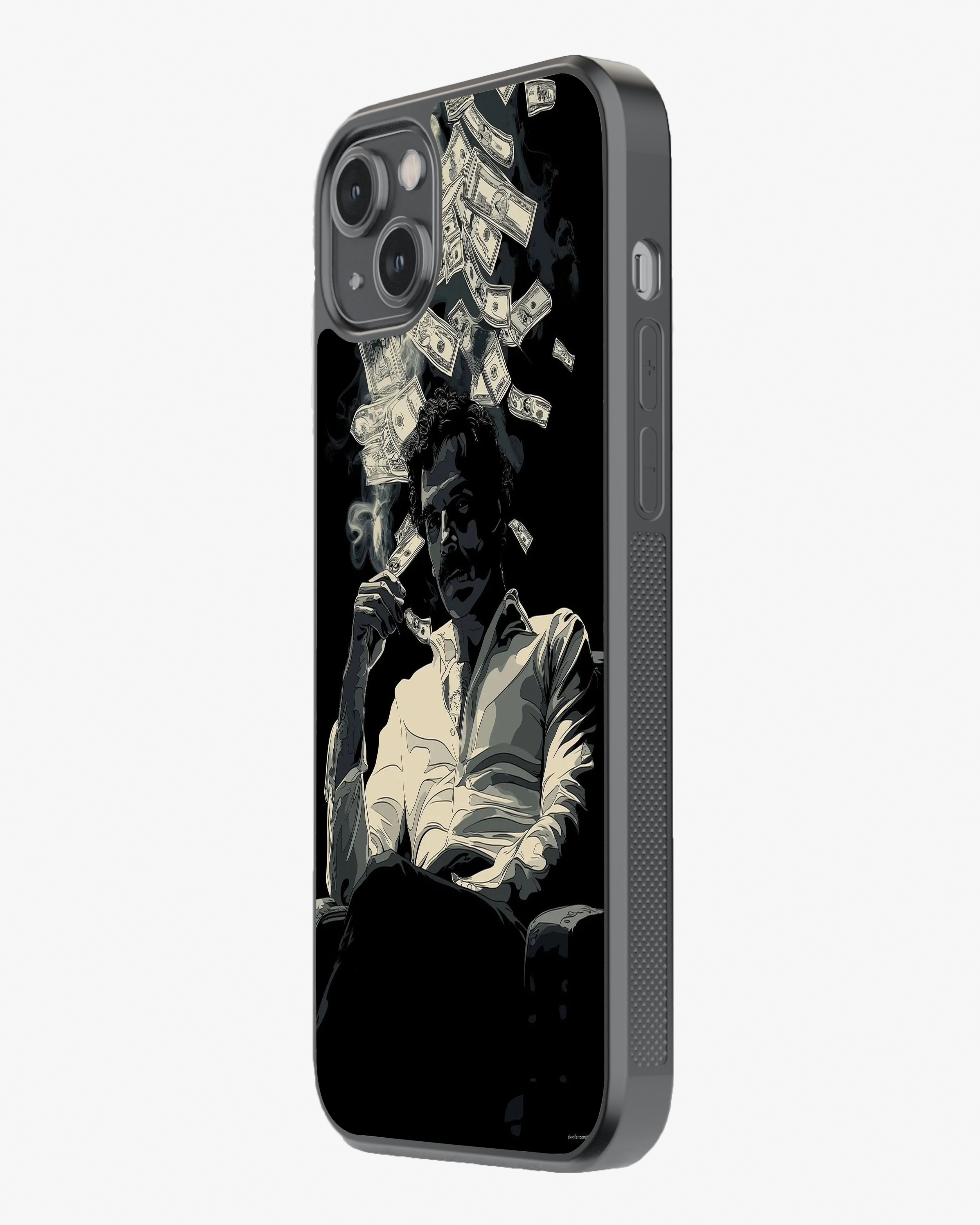 Midnight Money Power Phone Cover Glass Case