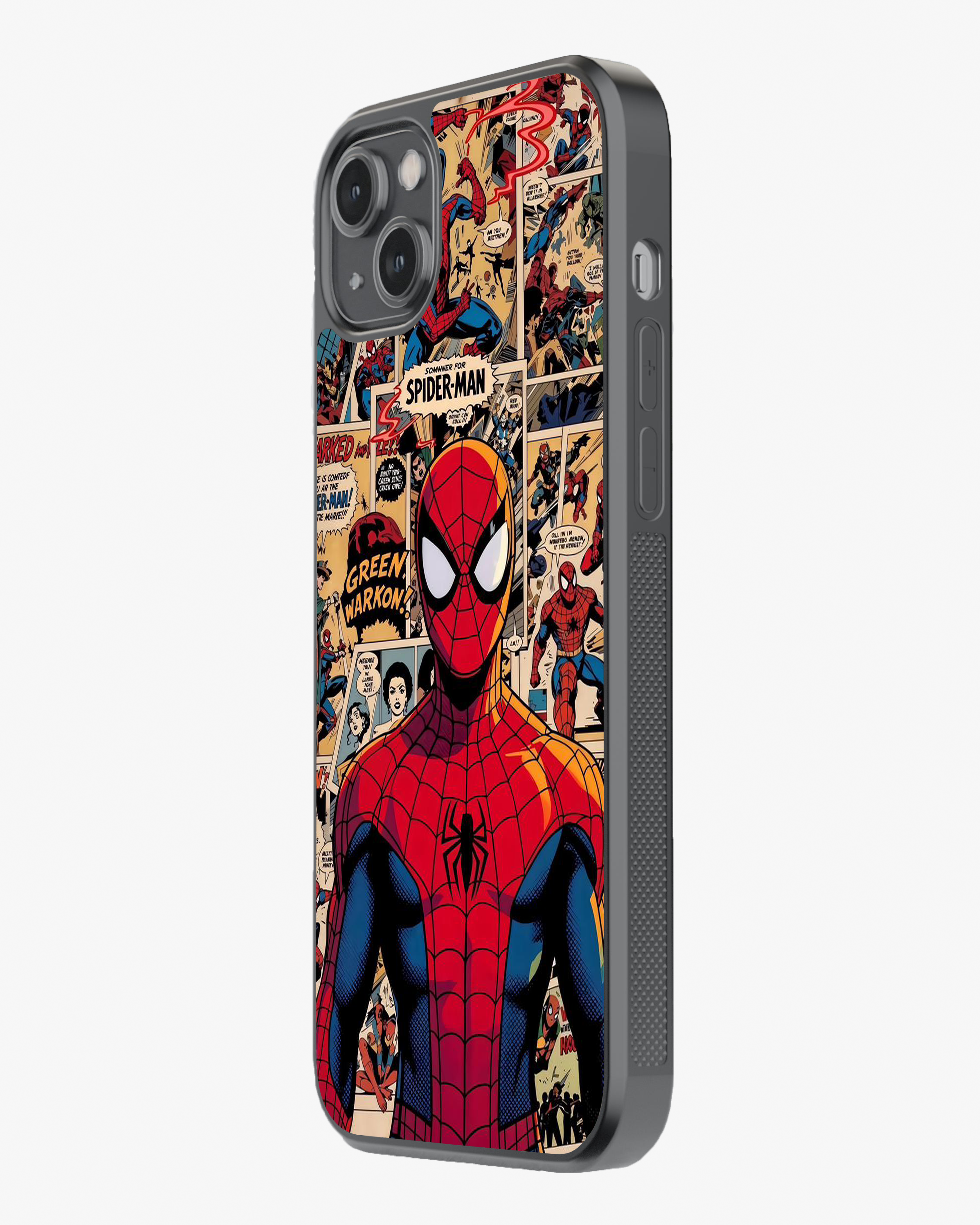 Spider-Man Vintage Comic Art Glass Case