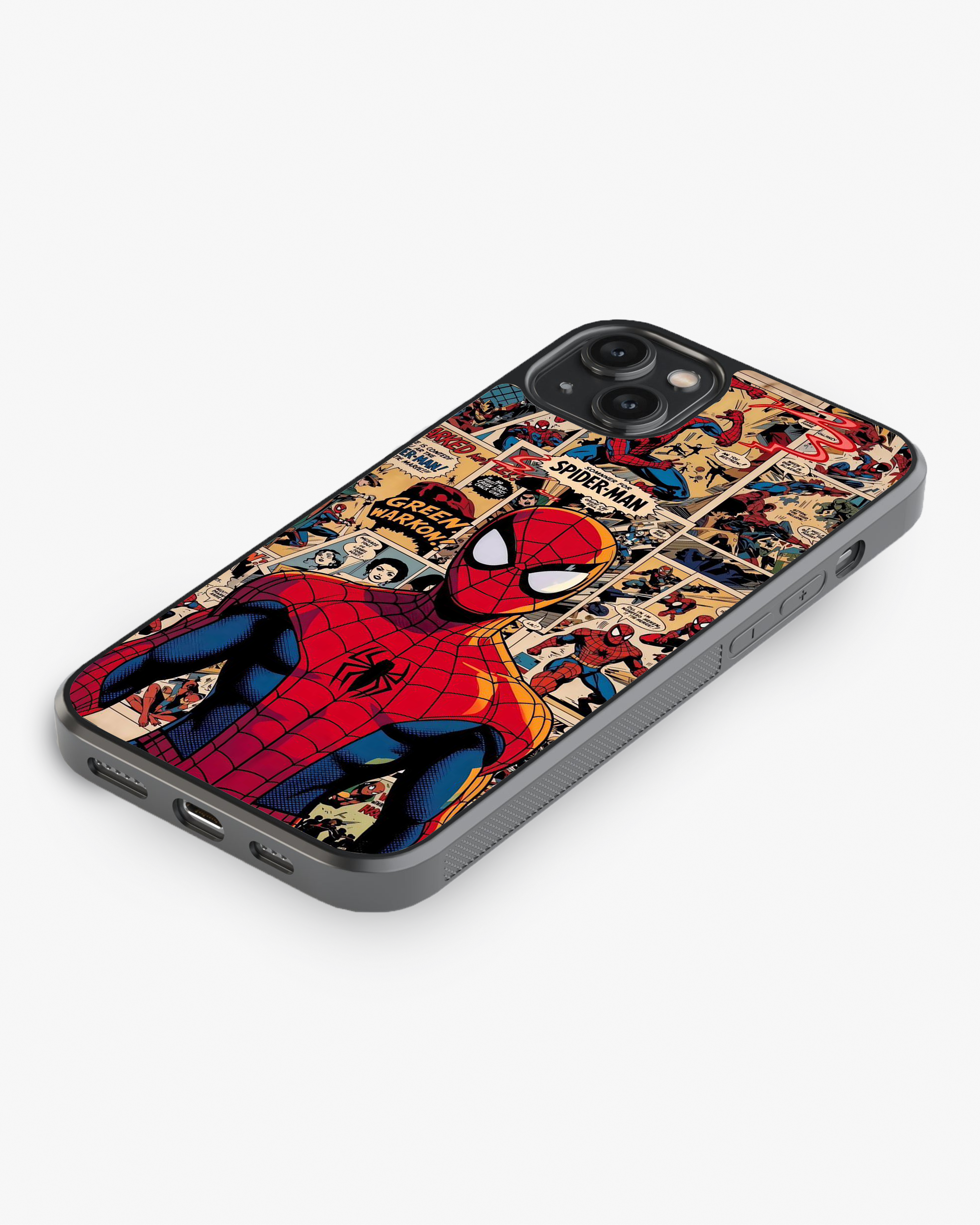 Spider-Man Vintage Comic Art Glass Case