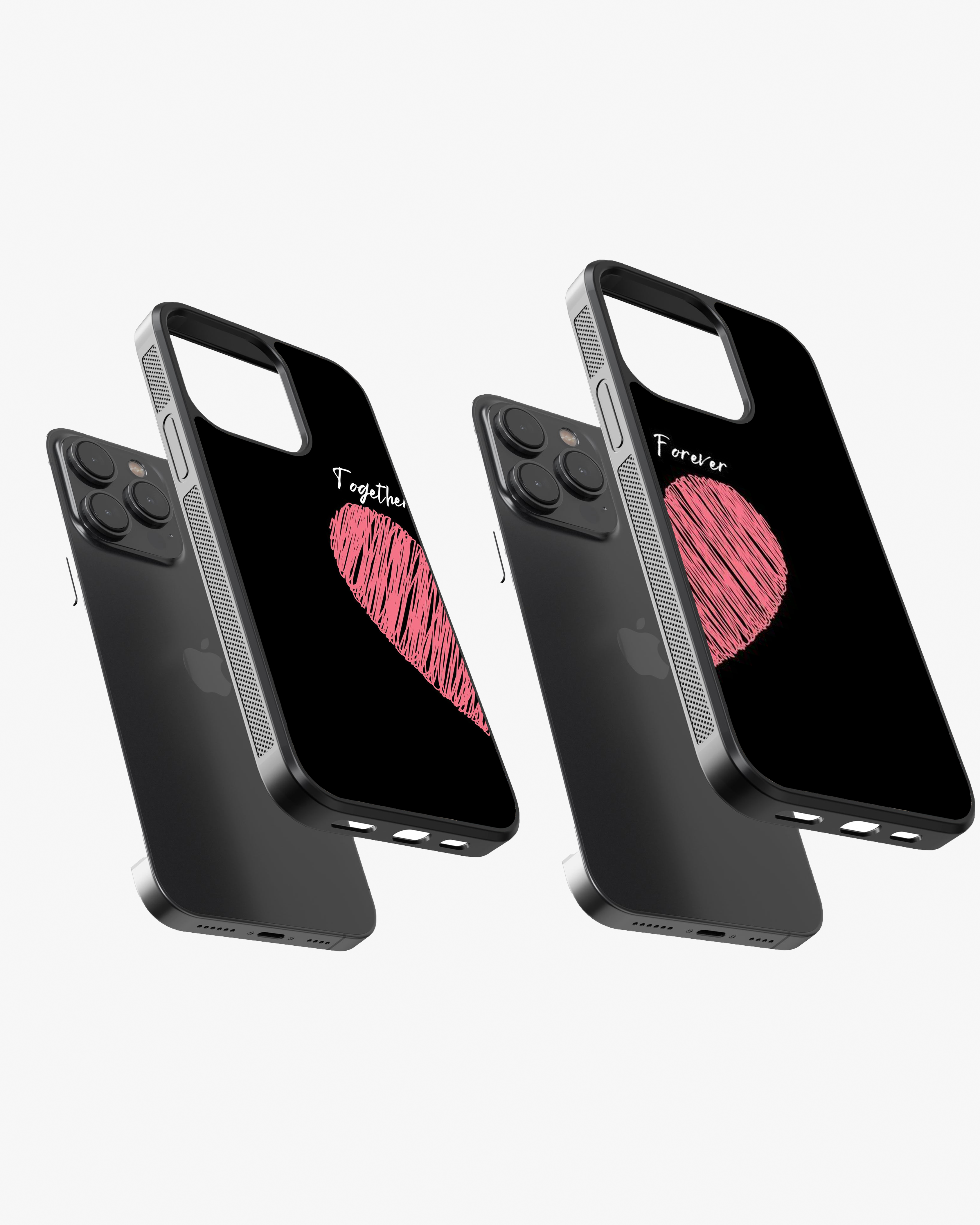 Matching Couple “Together & Forever” Glass Case