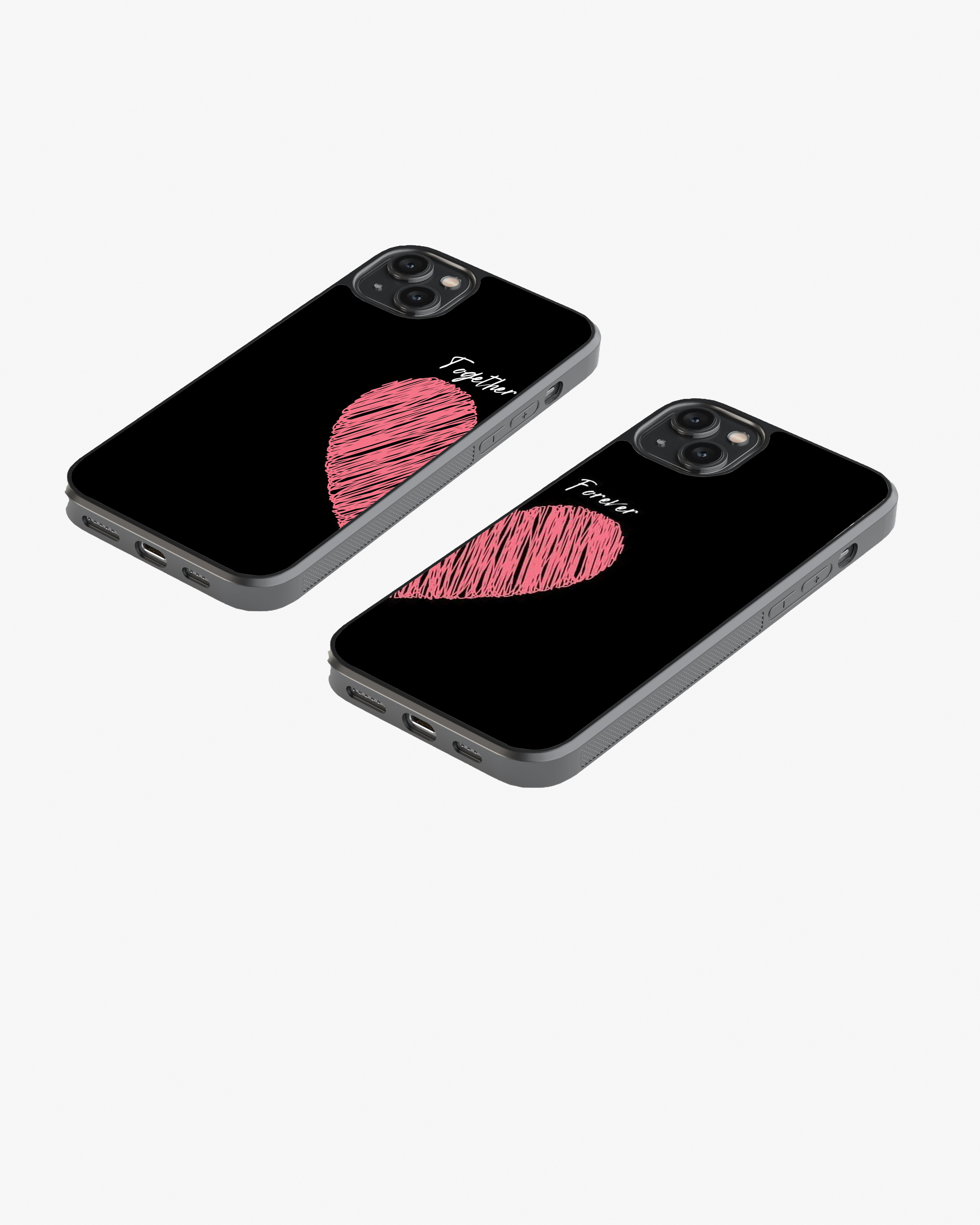 Matching Couple “Together & Forever” Glass Case