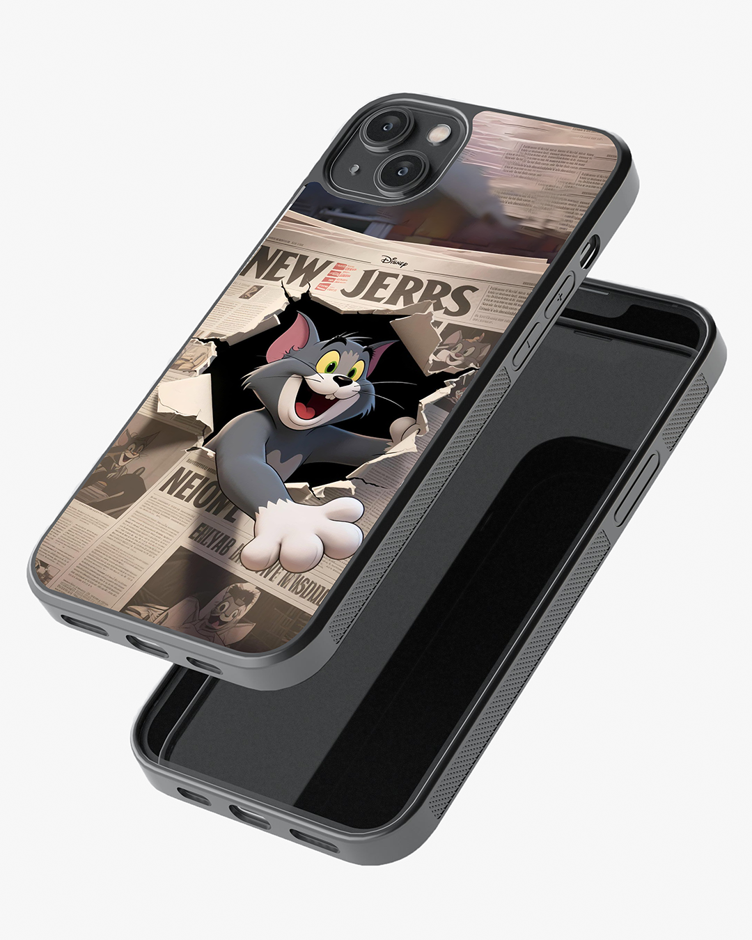 Classic Cartoon Cat Burst Phone Cover Glass Case