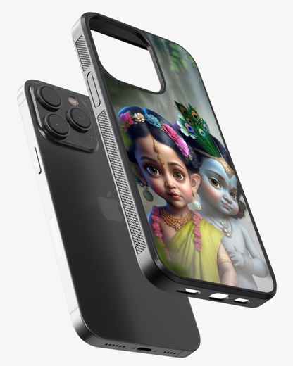 Radha Krishna Printed Glass Case