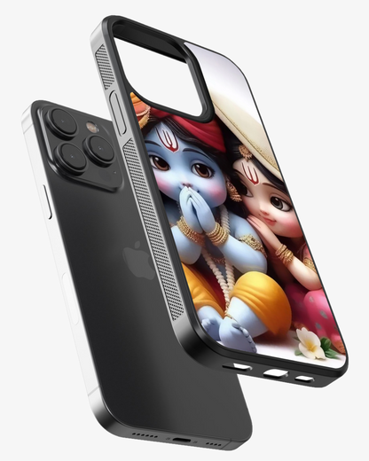 Radha Krishna Bliss Glass Case