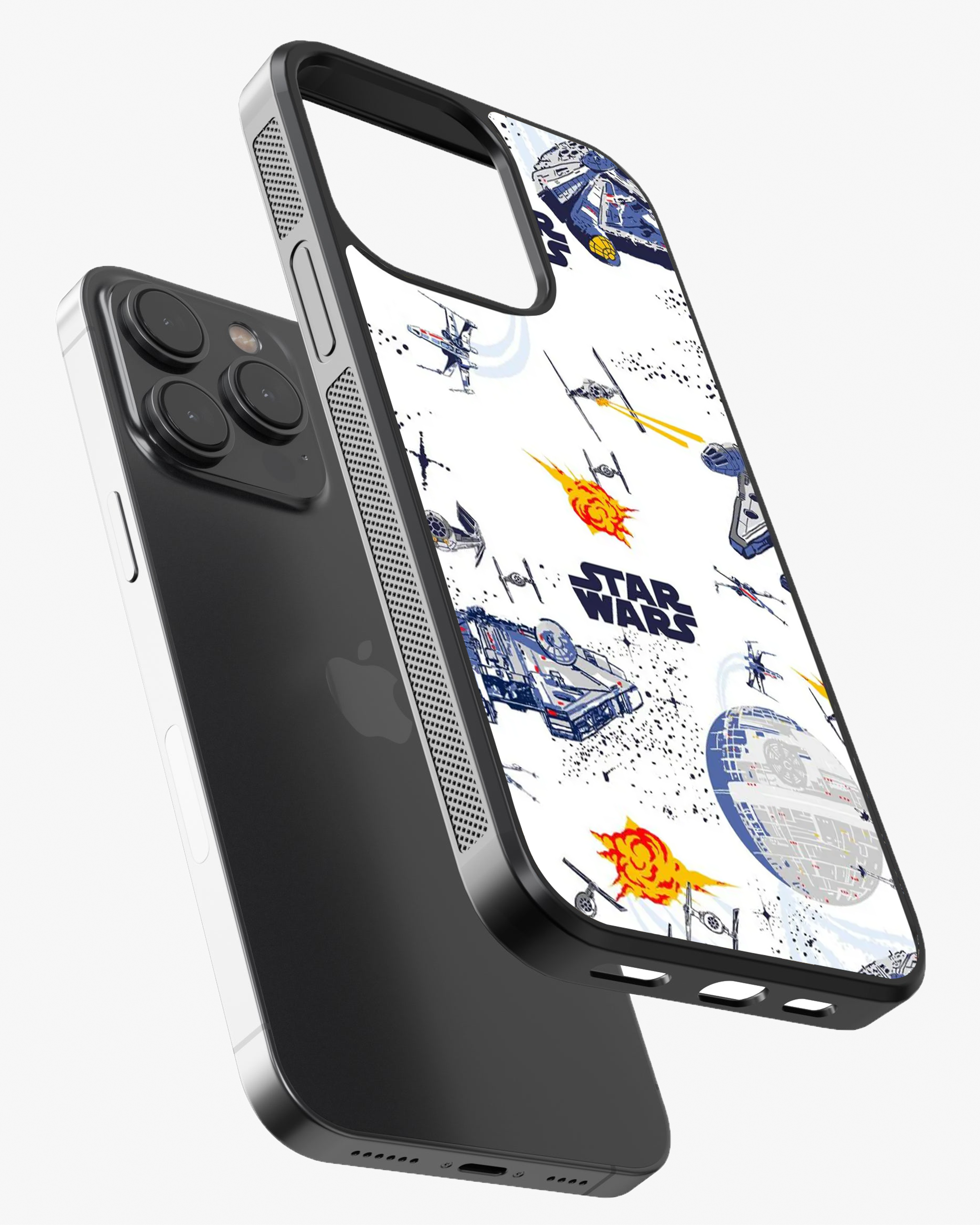 Star Wars Millennium Falcon Printed Glass Case