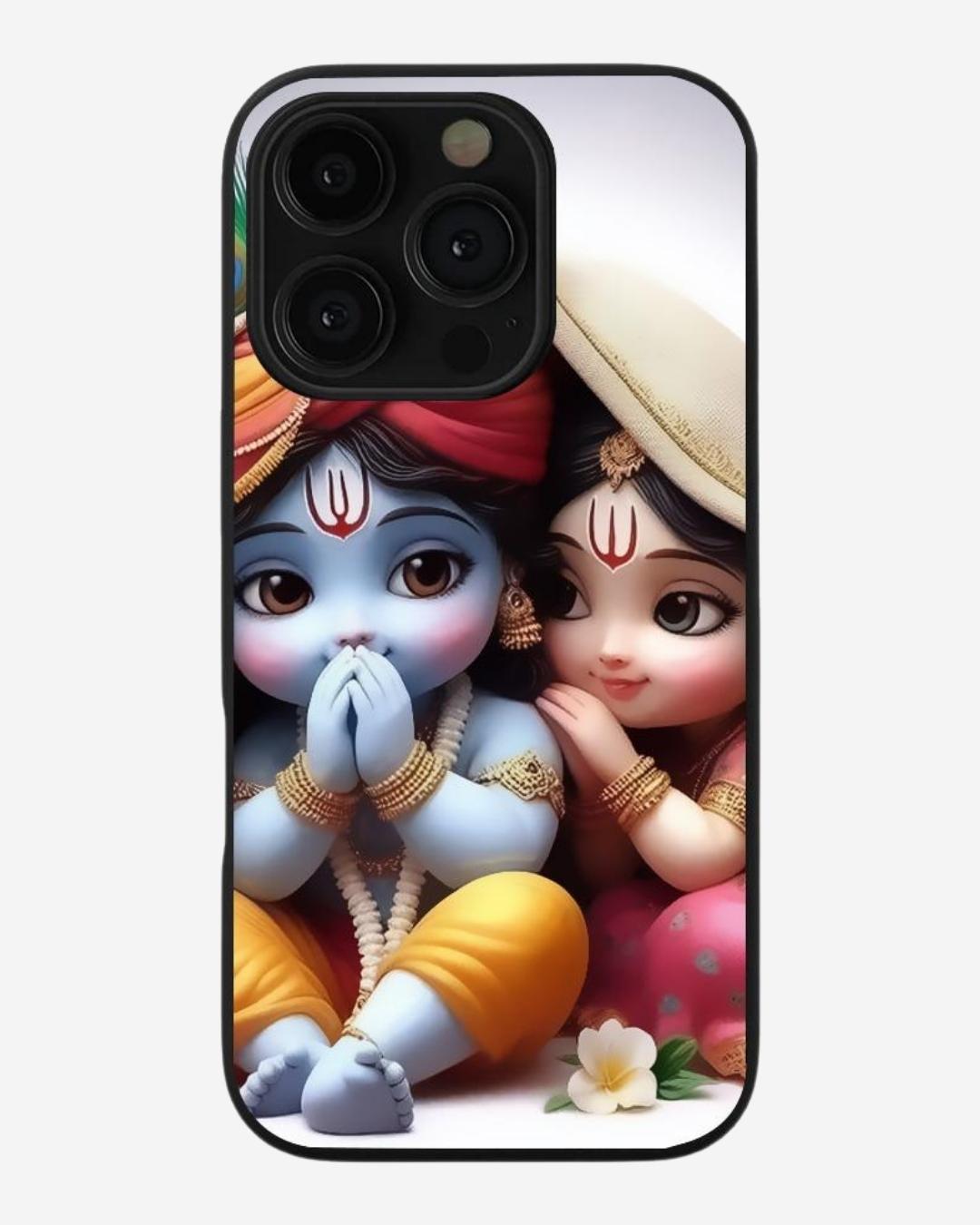 Radha Krishna Bliss Glass Case