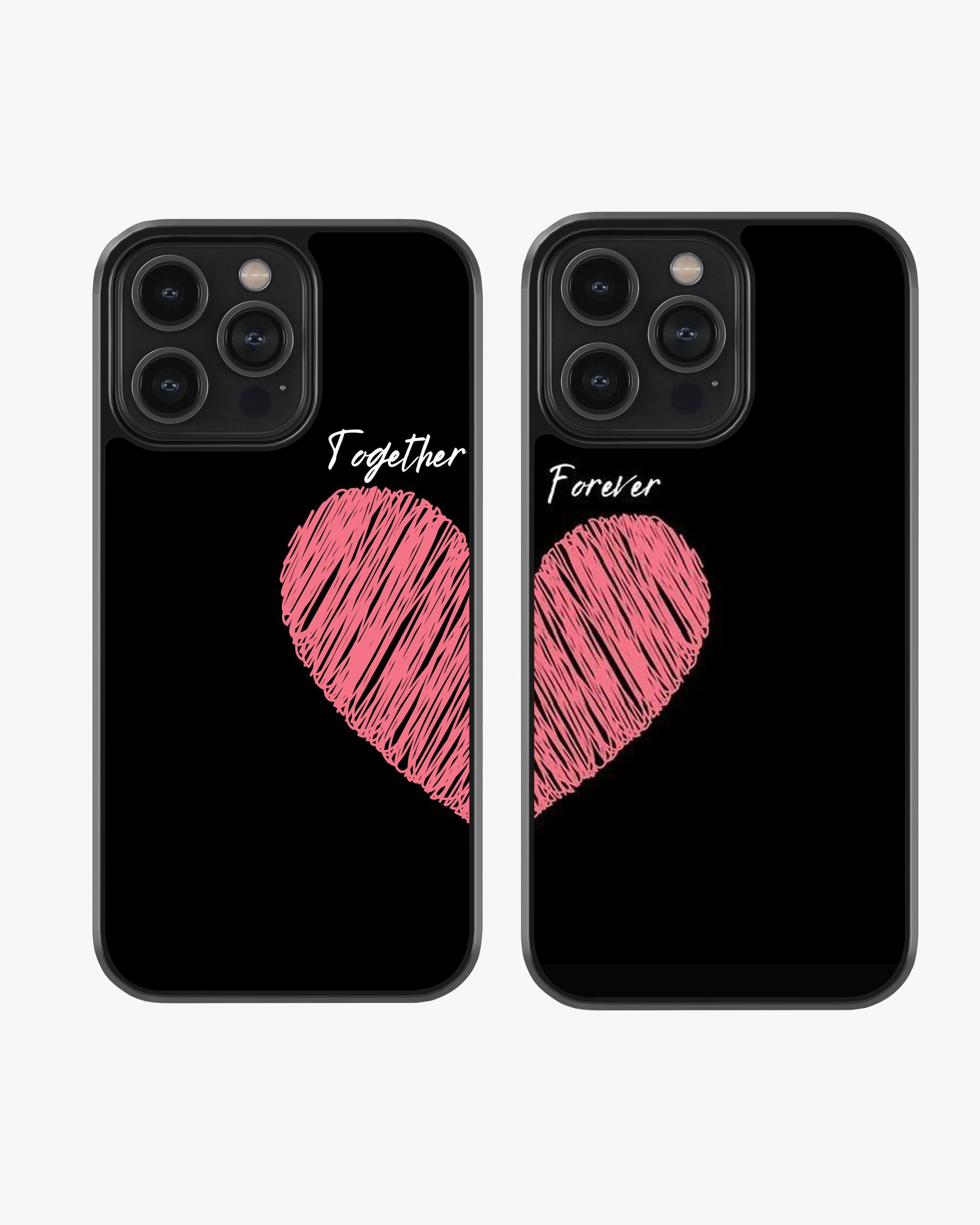 Matching Couple “Together & Forever” Glass Case