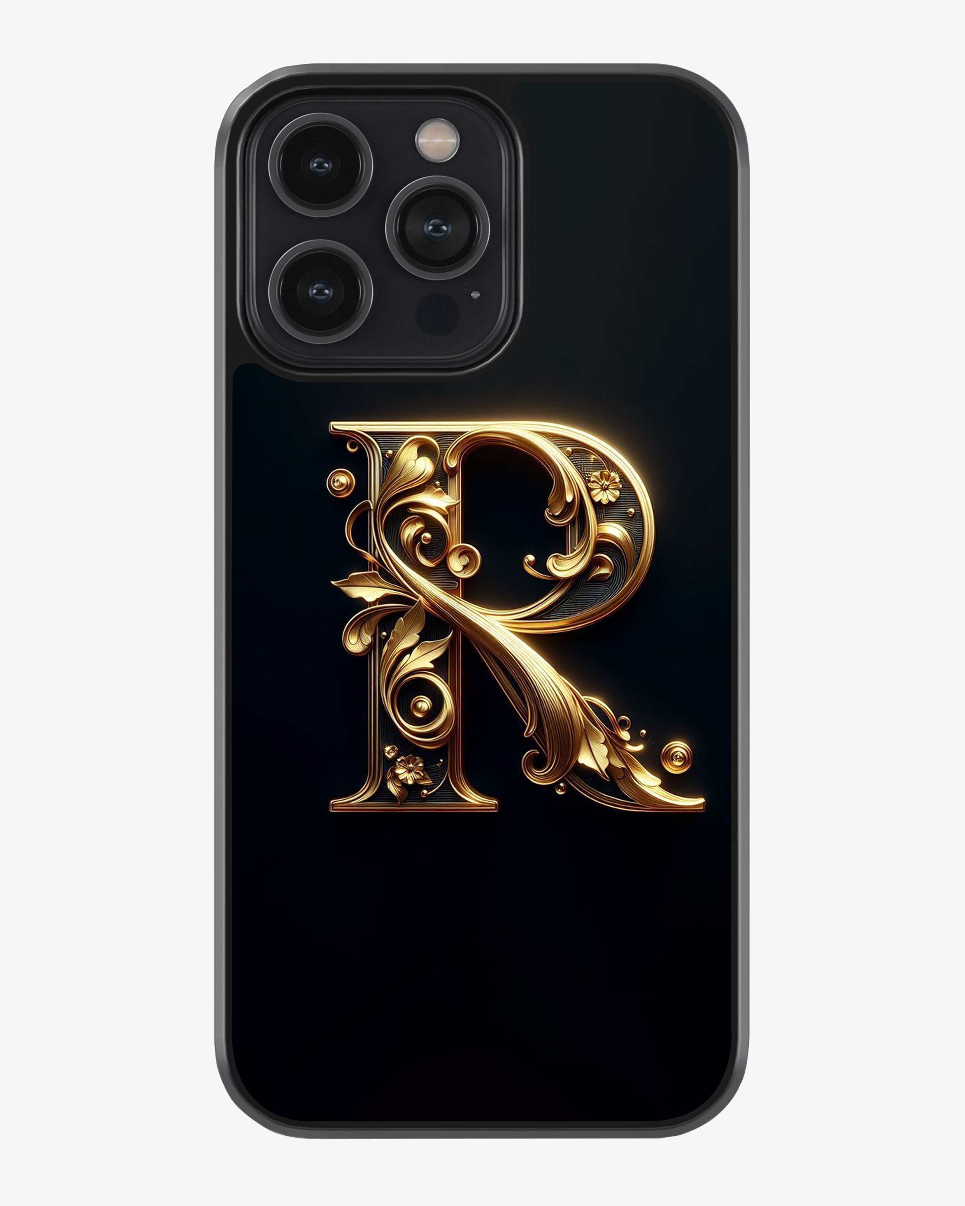 Royal Golden Initial Glass Case