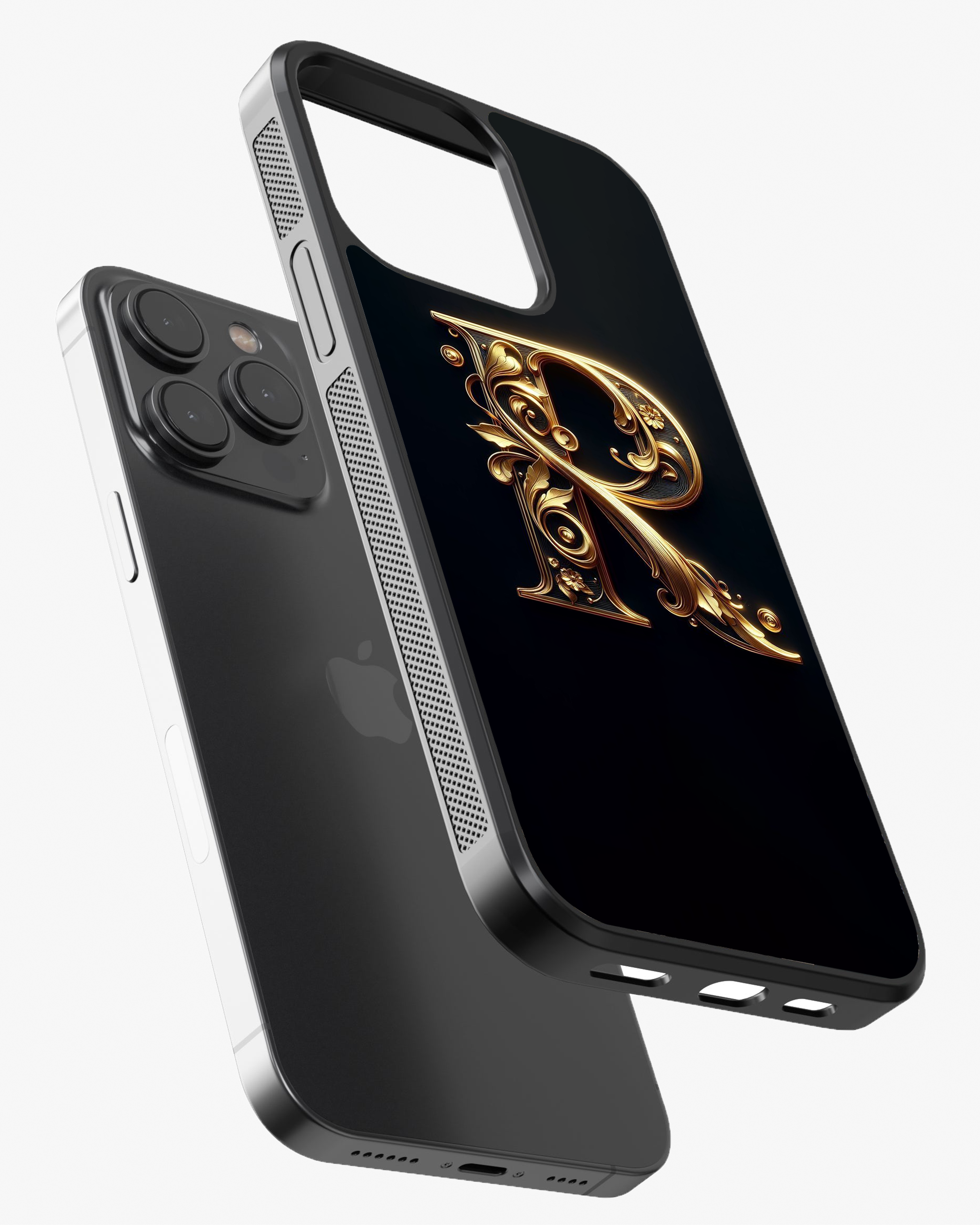 Royal Golden Initial Glass Case