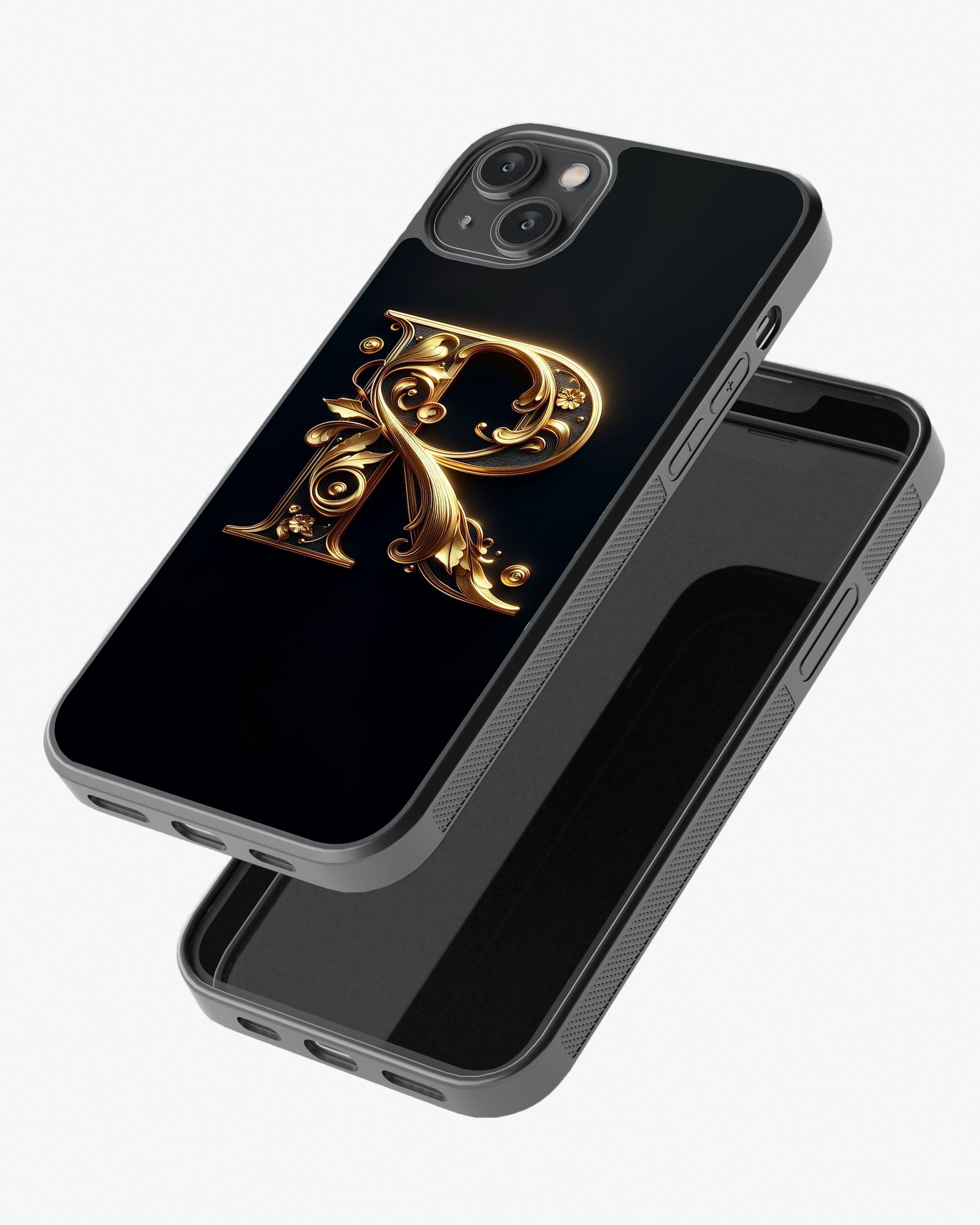 Royal Golden Initial Glass Case