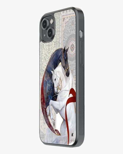 Royal Unity – Dual Horse Art Phone Cover Glass Case