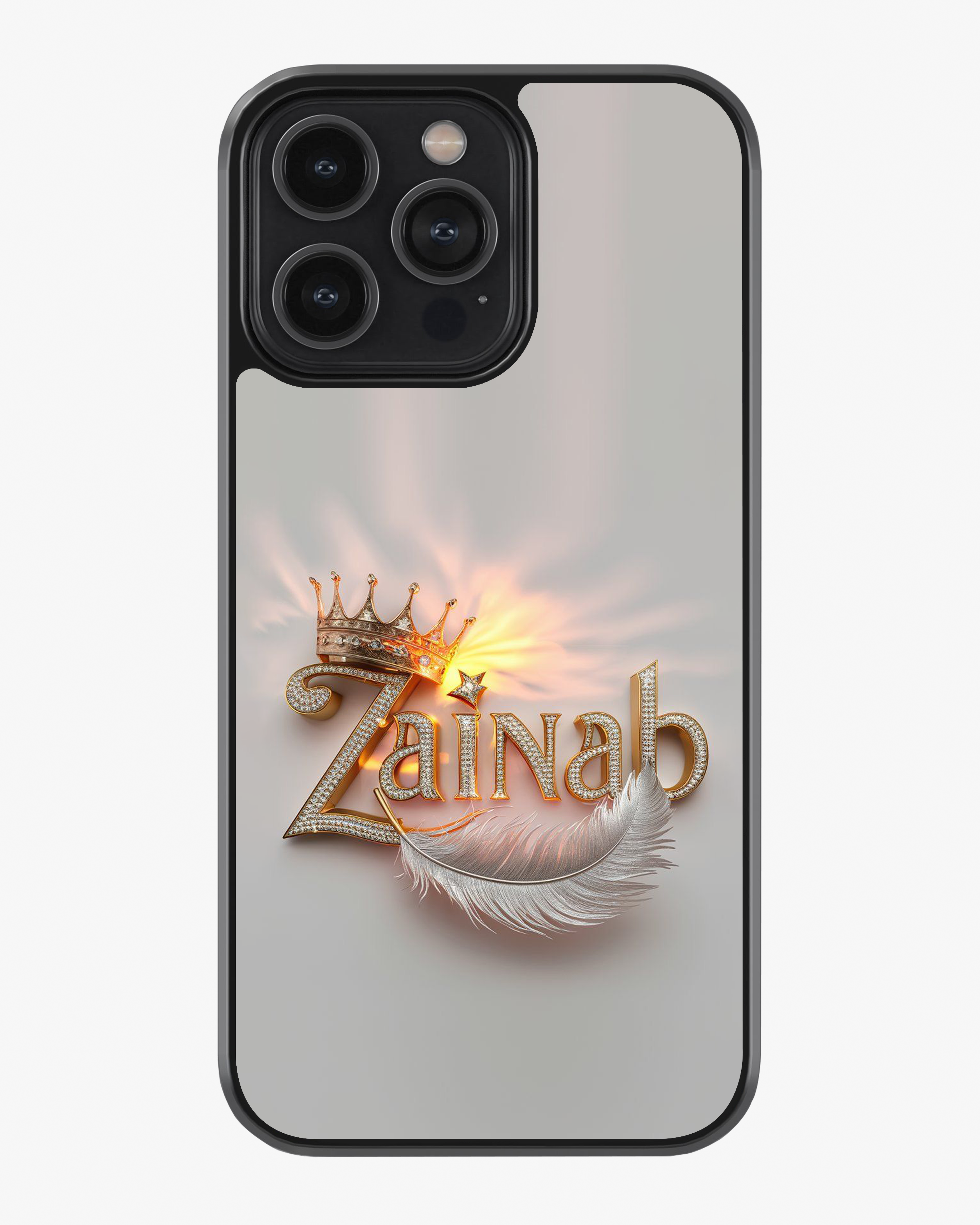 Royal Crown Name Glass Case