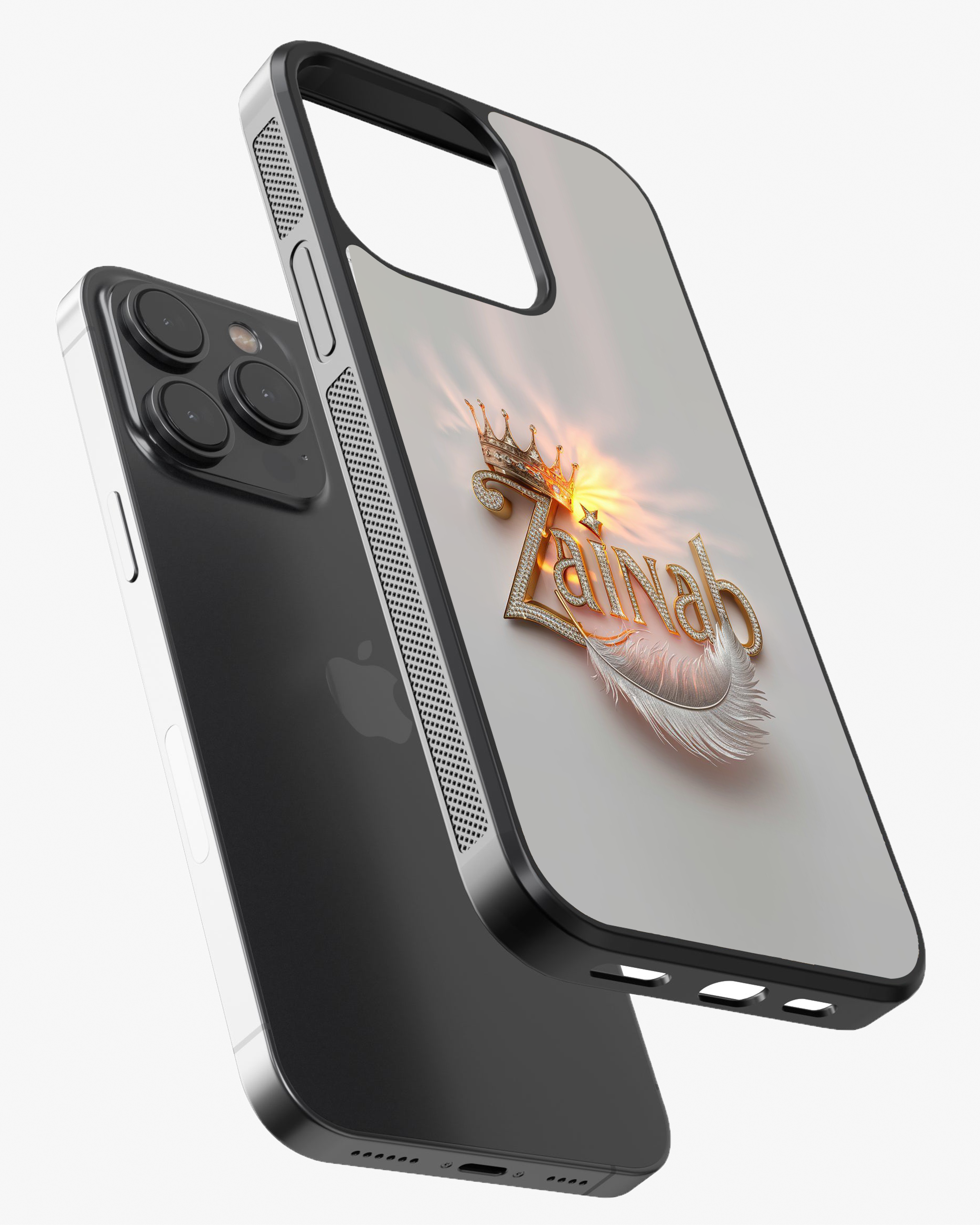 Royal Crown Name Glass Case