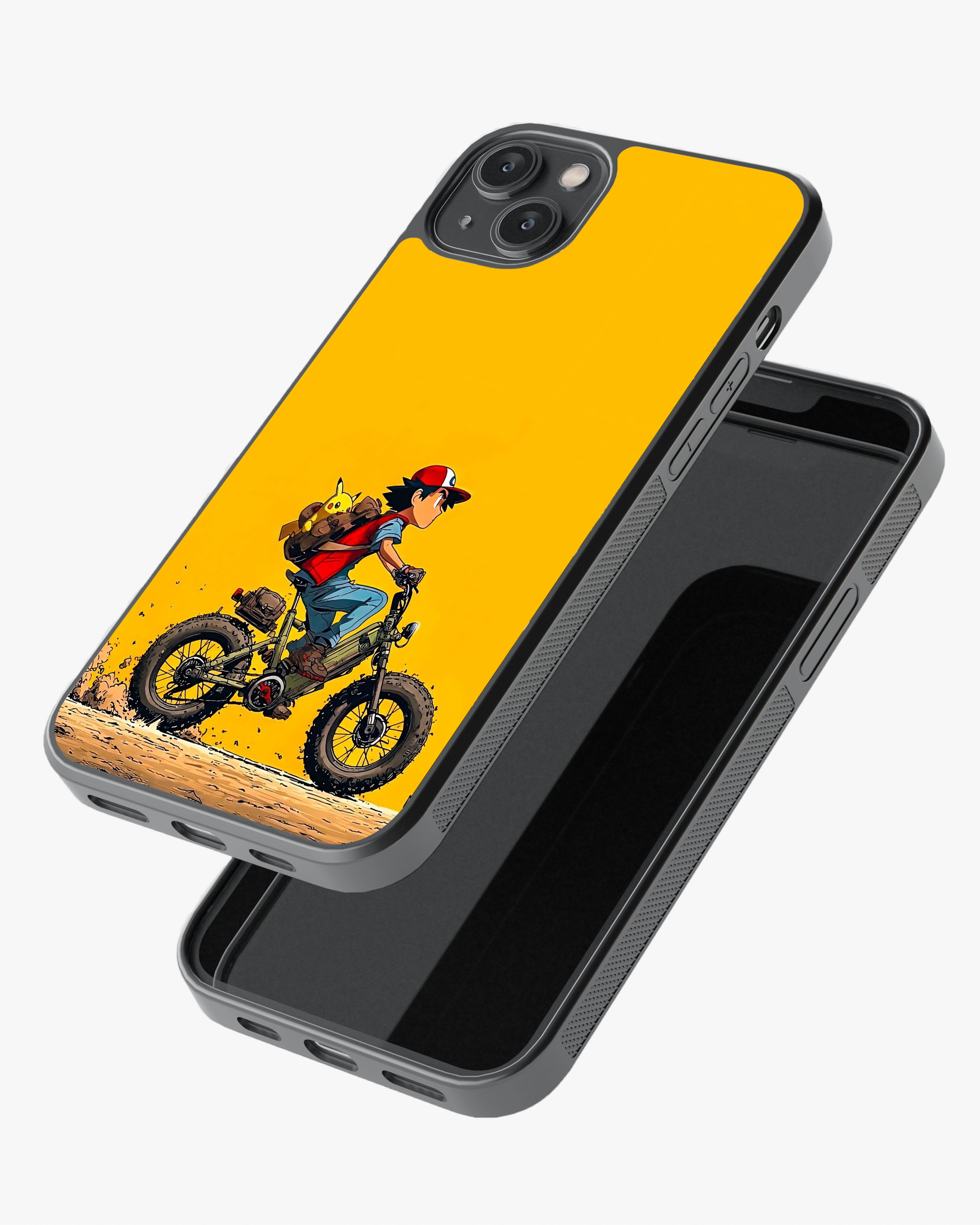 Pikachu & Rider Adventure Phone  Cover Glass Case