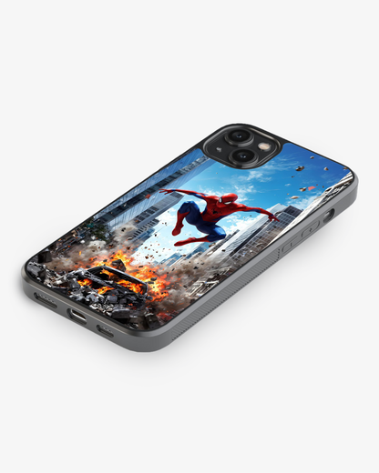 Action Superhero Explosion Mobile Cover Glass Case