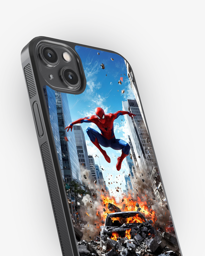 Action Superhero Explosion Mobile Cover Glass Case