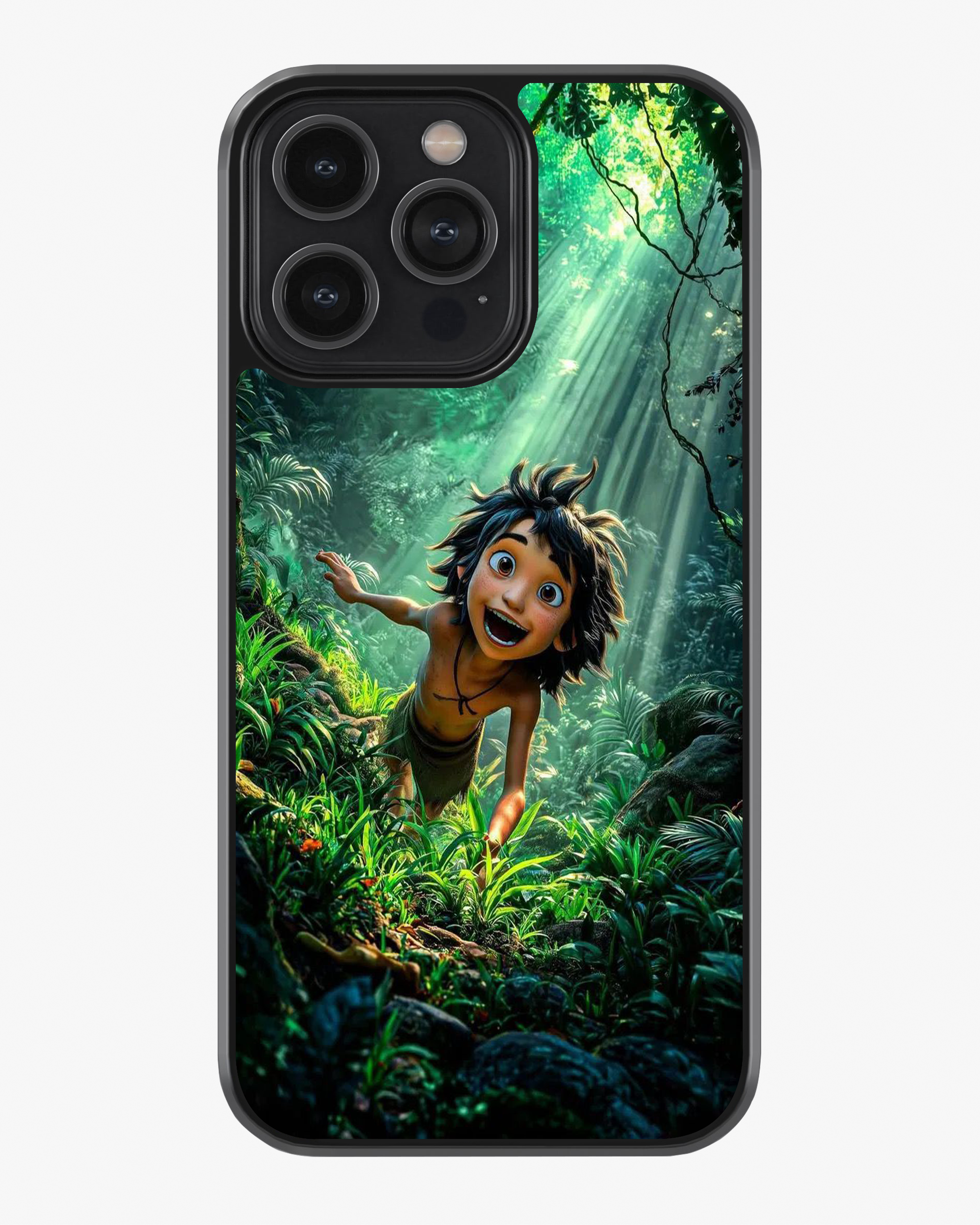 Jungle Adventure Boy Phone Cover Glass Case