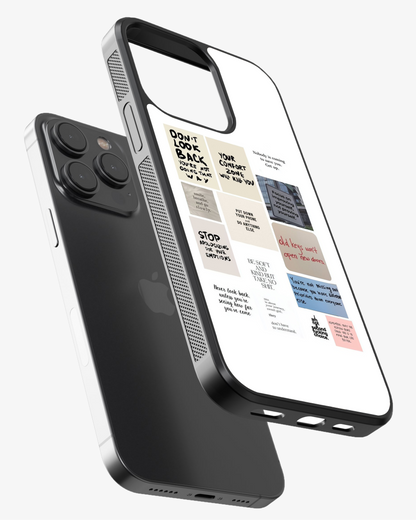 Positive Vibes Quote Collage Phone Cover Glass Case