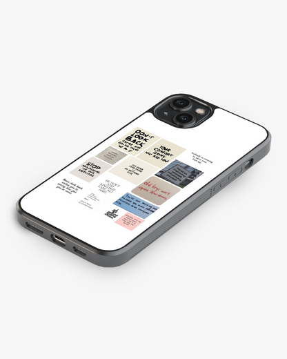 Positive Vibes Quote Collage Phone Cover Glass Case