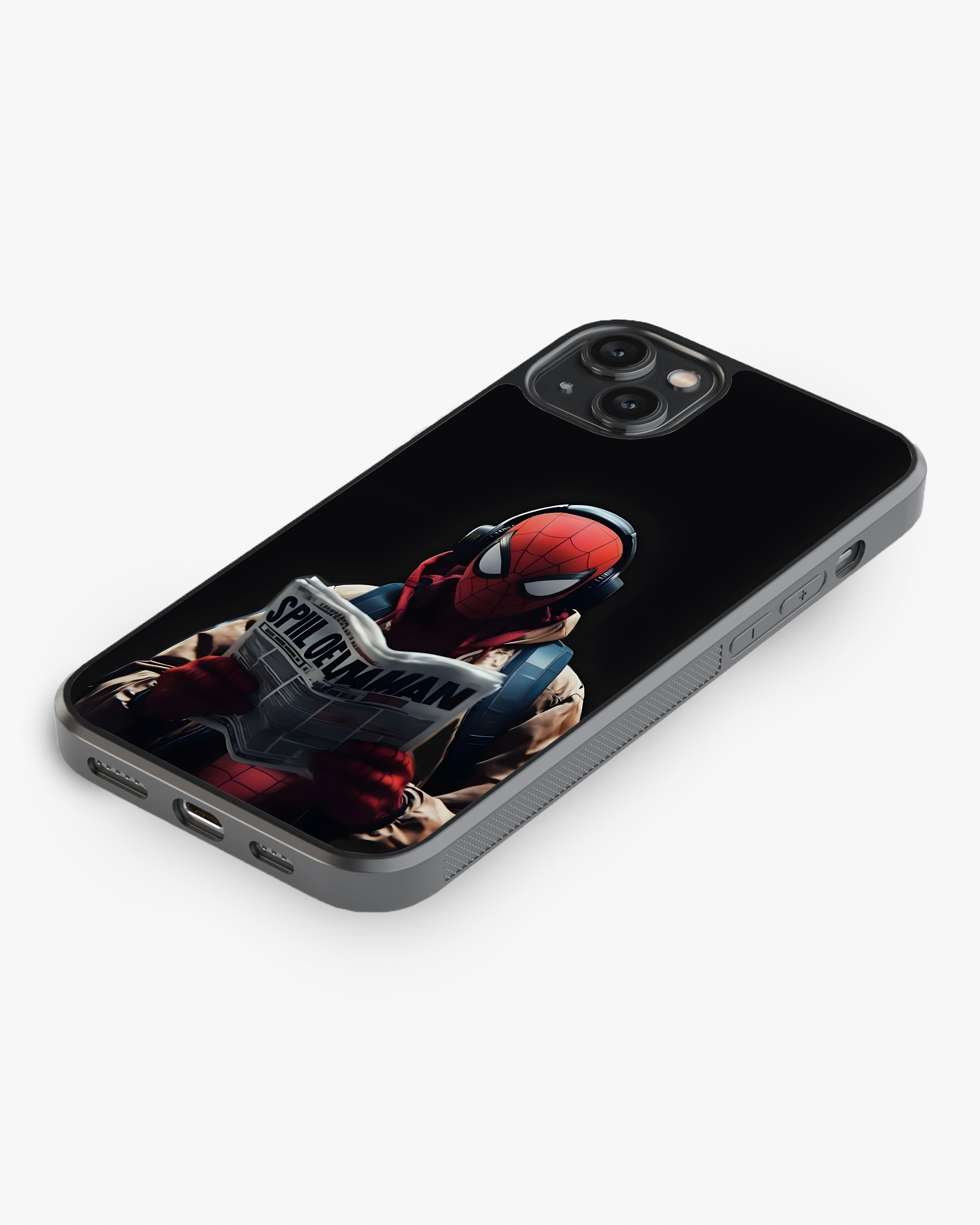 Chill Spiderman Reading Newspaper Mobile Cover Glass Case