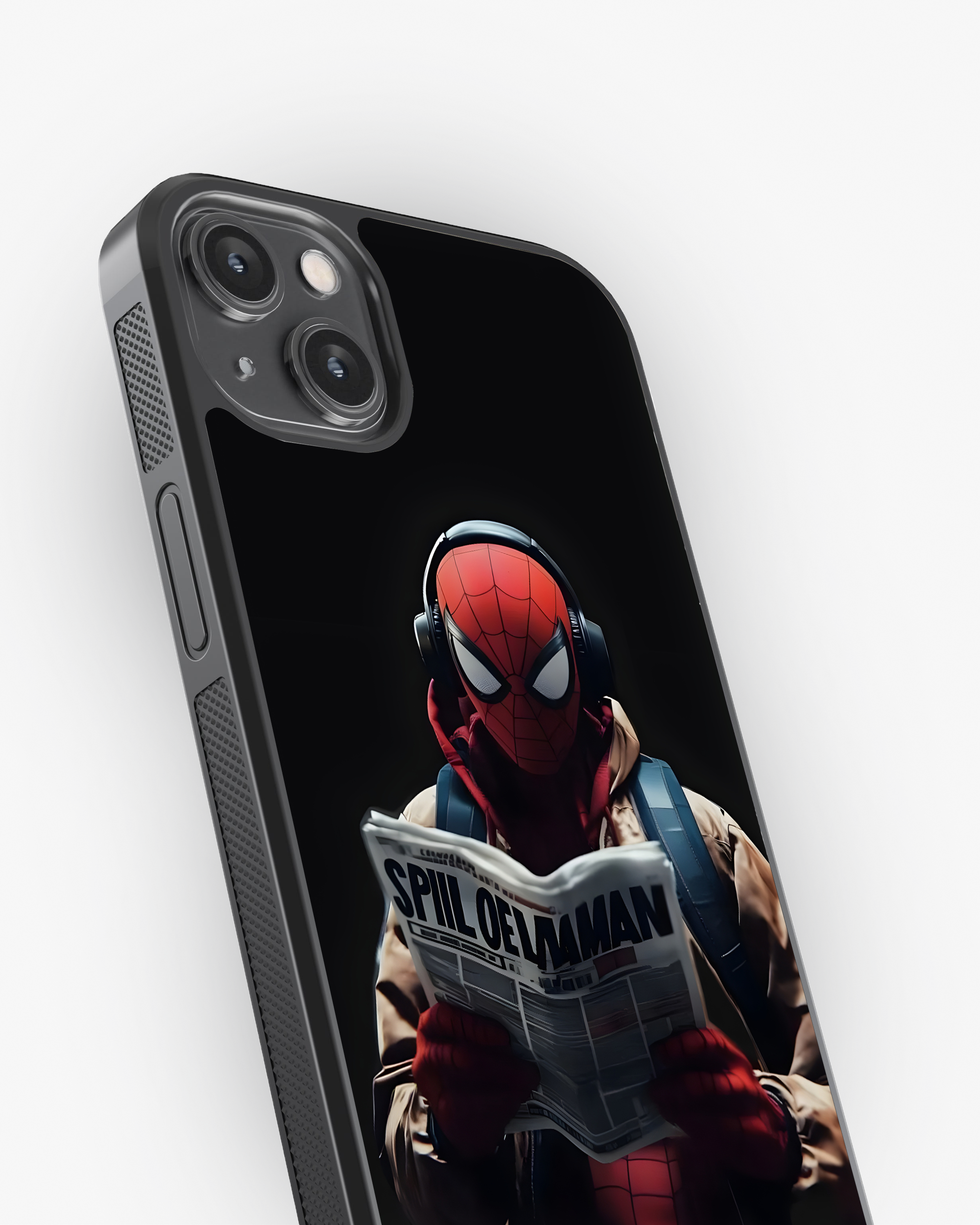 Chill Spiderman Reading Newspaper Mobile Cover Glass Case