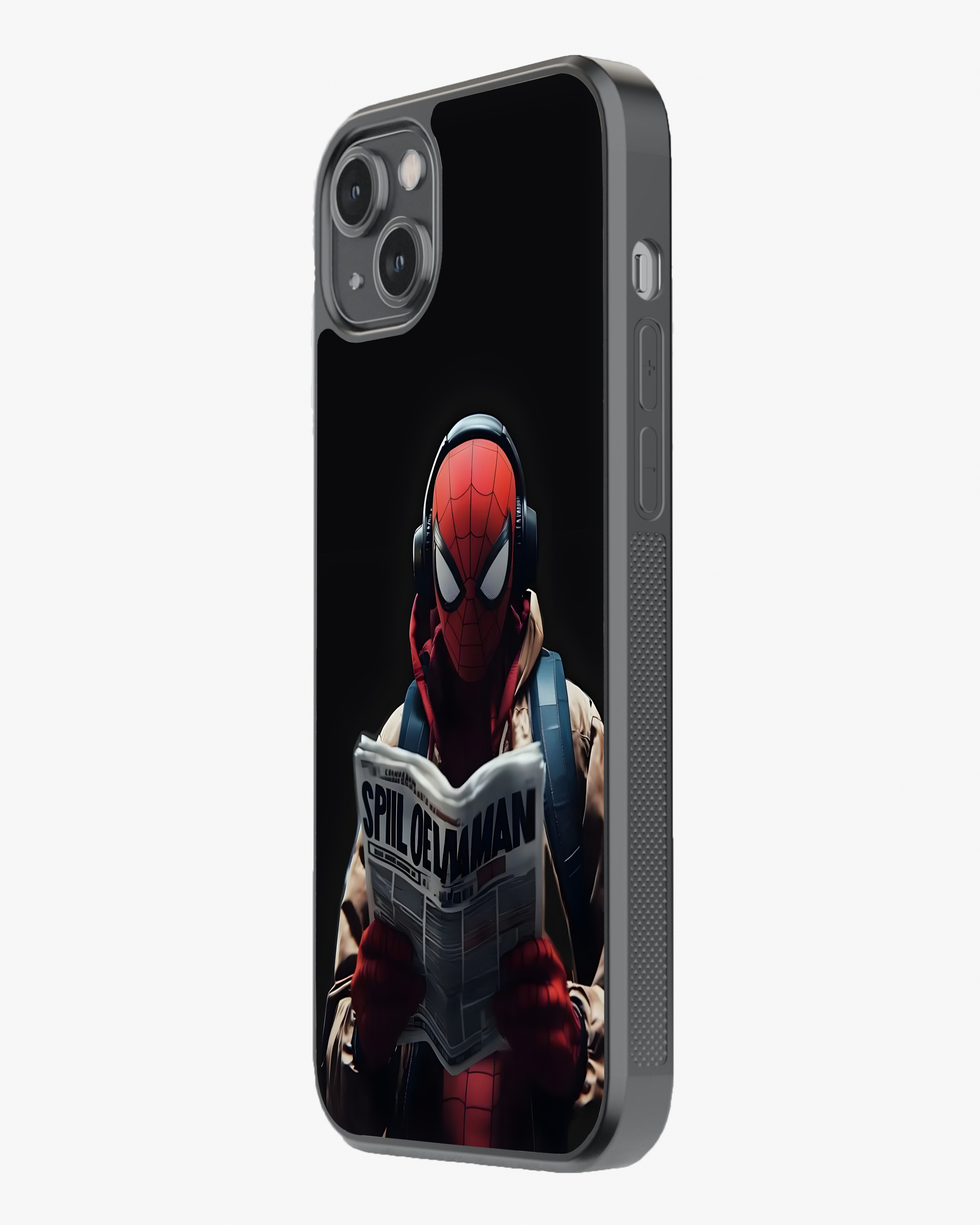 Chill Spiderman Reading Newspaper Mobile Cover Glass Case