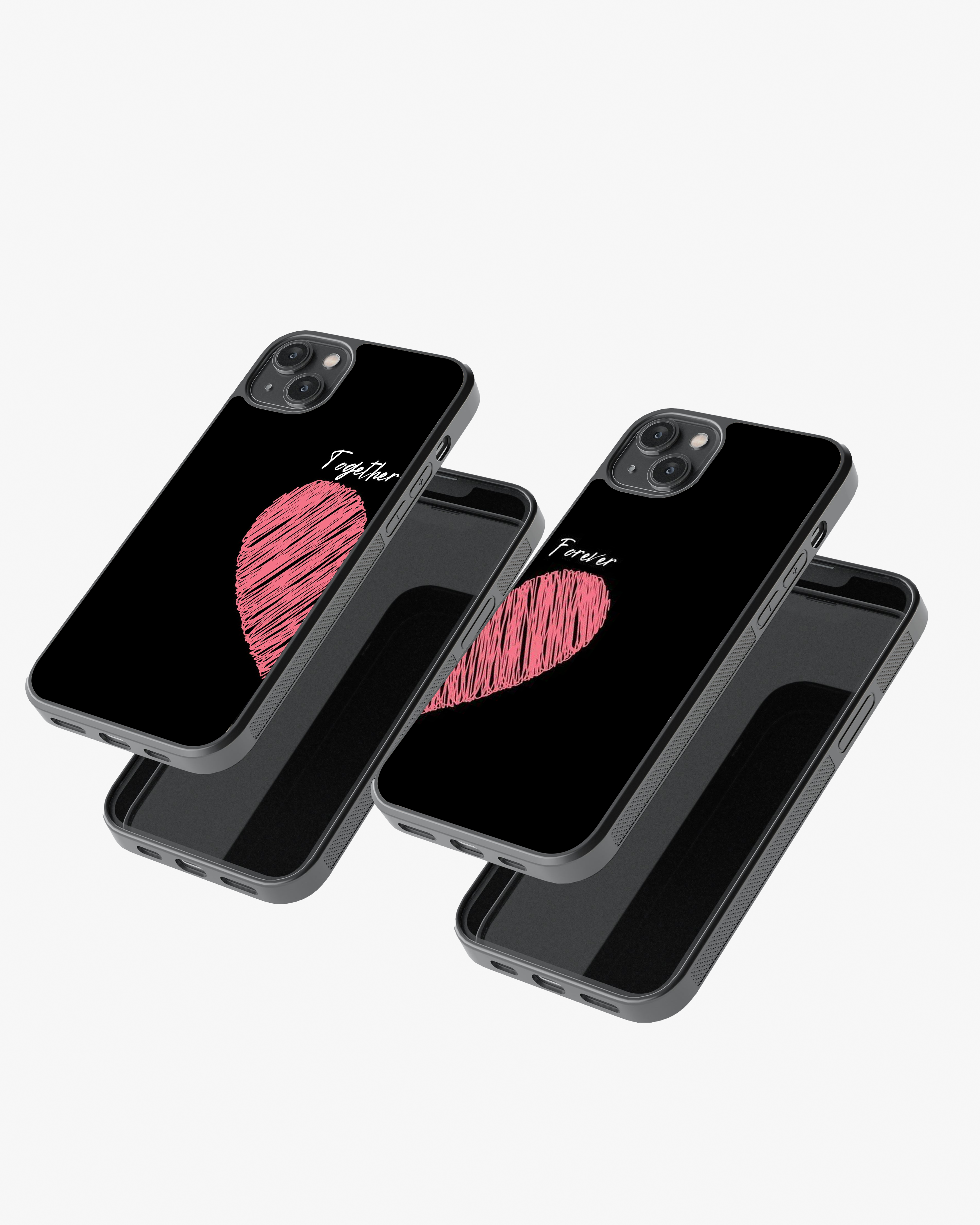 Matching Couple “Together & Forever” Glass Case