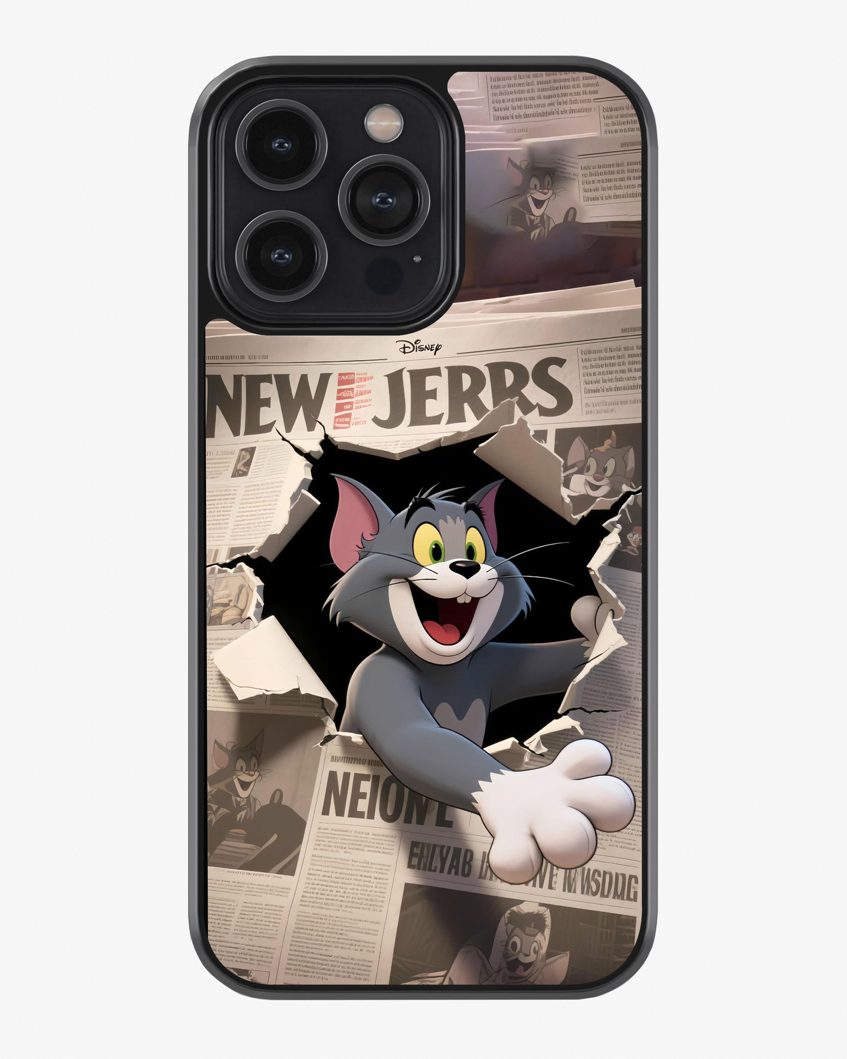Classic Cartoon Cat Burst Phone Cover Glass Case