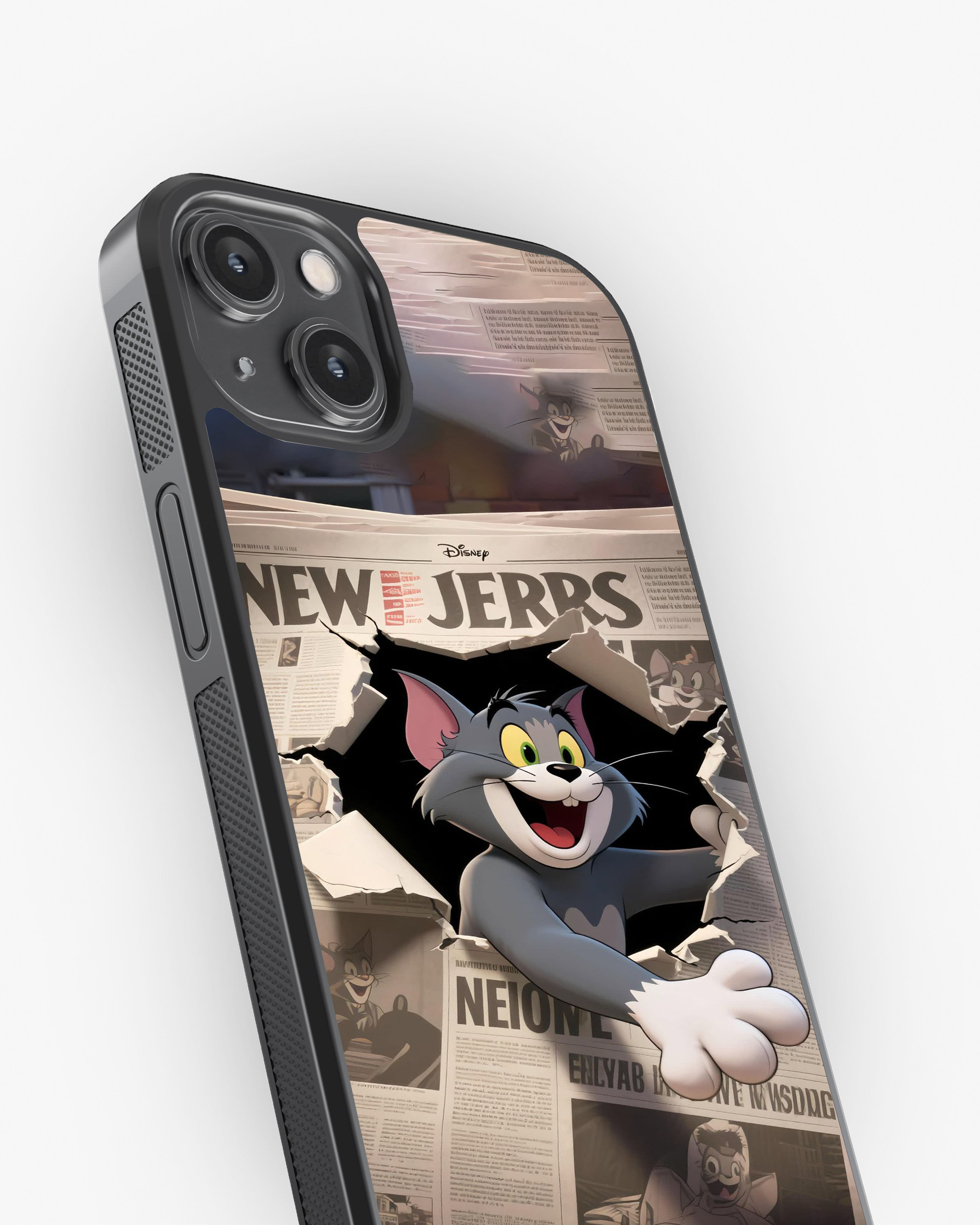 Classic Cartoon Cat Burst Phone Cover Glass Case